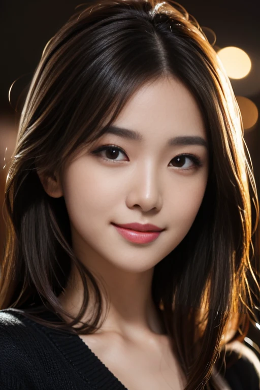 On the table, highest quality, practical, Super detailed, finely, High resolution, 8k wallpaper, One beautiful woman,, Light brown messy hair, Wearing a suit, Clear focus, Perfect dynamic composition, Beautiful and delicate eyes, Thinning hair, Detailed practical skin texture, smile, Close-up portrait, model diagram