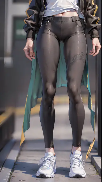 Handsome guy in tights and big 