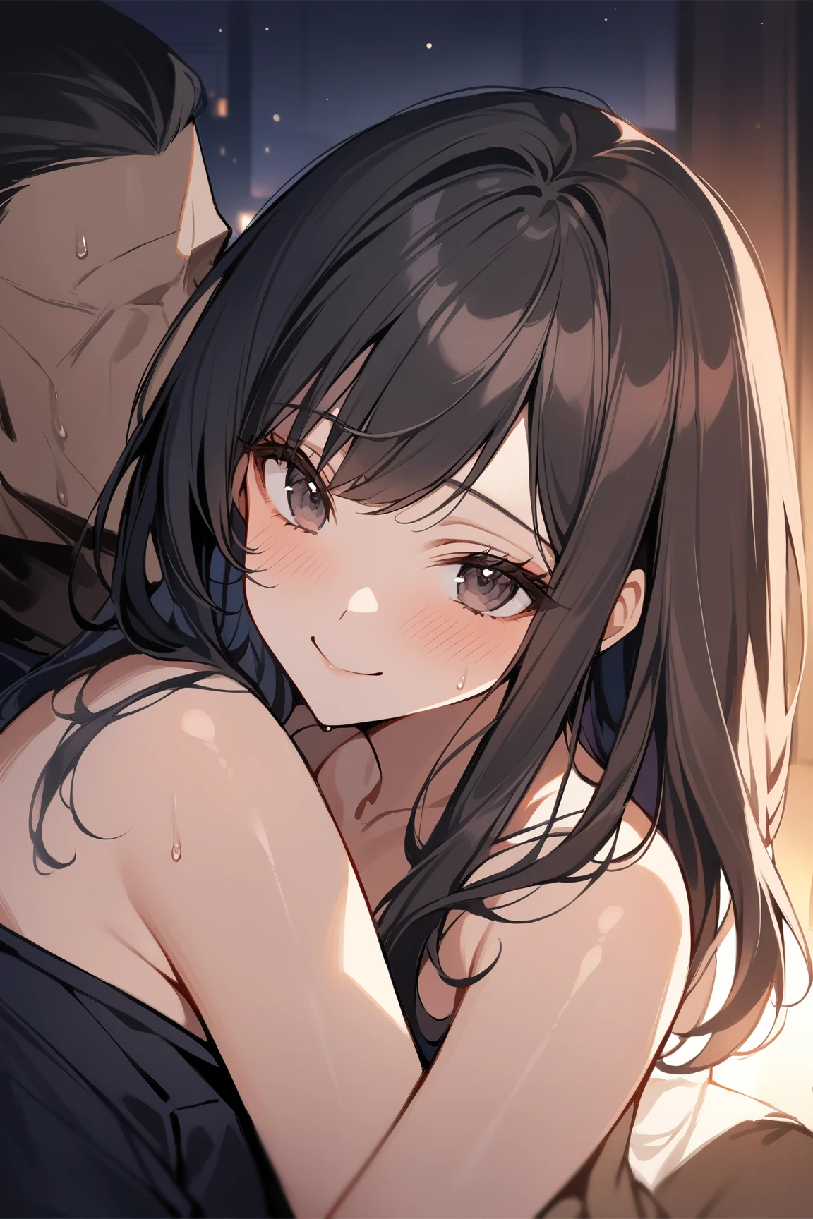 1 boy and 1 girl having wild  in the beach