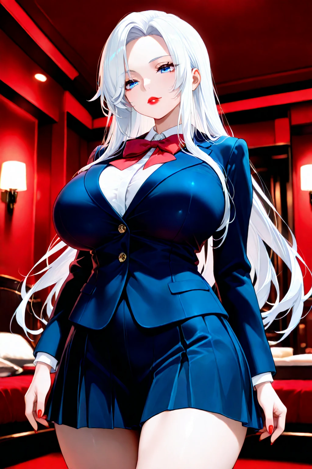 The inauguration ceremony of the Japanese female prime minister, a woman dressed in a formal suit, a suit skirt, an elderly woman, a mature woman, with pale hair, and a look of fatigue.wearing the pantyhose and garter belt stockings and fishnet stockings，fleshy thigh ，thick thigh ，big round ???????，???????????? ，perfect body；In the open square, a grand ceremony.

