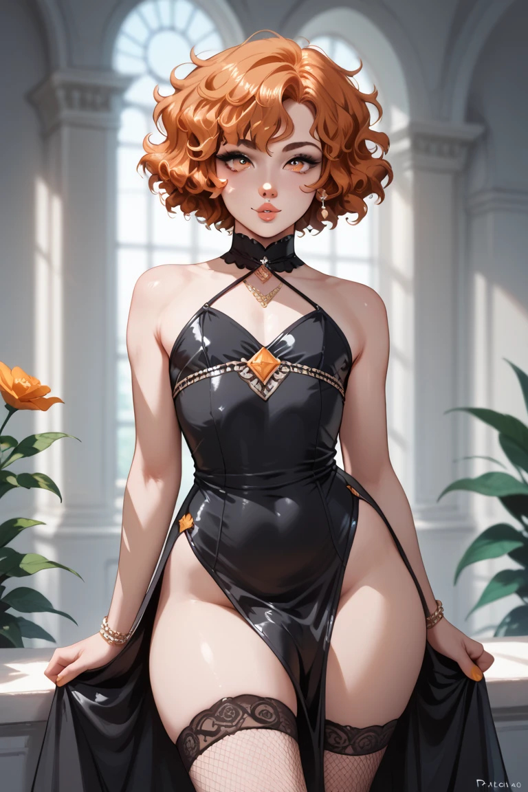 digital painting, anime style, 1girl, woman, (profound Ratcore:1.3) catgirl, full body, [:formal costume design,:0.2], bombshell hair, auburn hair with multicolor highlights, Pompadour Quiff, thick thighs, narrow waist, (asian:1.3), warmly lit interior, in a weird Secret garden<lora:EnvyStarlightSeductress01:1>
