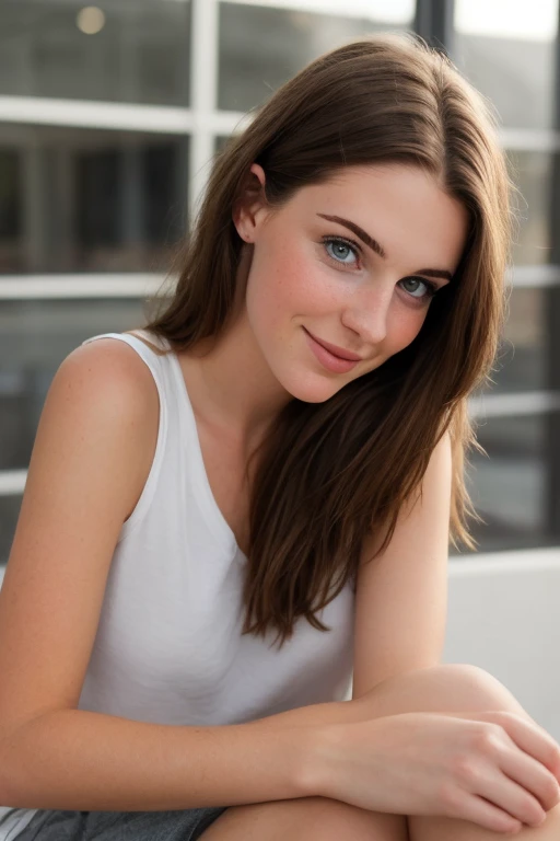 beautiful 18-year-old white woman with black hair and blue eyes, pale skin, wearing red summer dress, full body, generous breasts, very detailed, innocent face, natural wavy hair, blue eyes, high resolution, masterpiece, best quality, intricate details, highly detailed, sharp focus, detailed skin, realistic skin texture, texture, detailed eyes, professional, 4k, charming smile, shot on Canon, 85mm, shallow depth of field, kodak vision color, perfect fit body, extremely detailed, foto_\(ultra\), photorealistic, realistic, post-processing, maximum detail, roughness, real life, ultra realistic, photorealism, photography, 8k uhd, photography