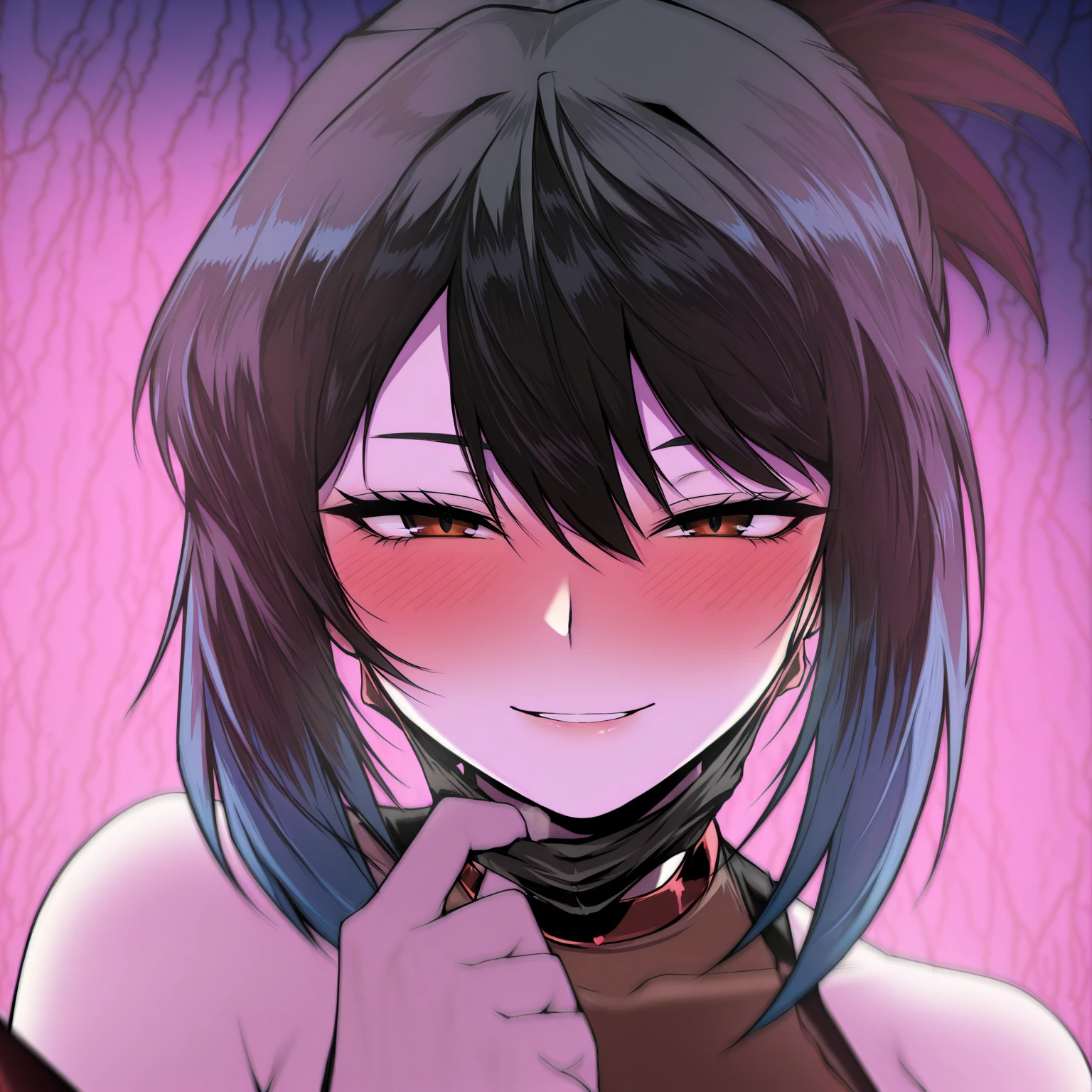 masterpiece, best quality, ultra-detailed, kawaii, cute, lovely, , ero, extremely detailed, 4K, 8K, best quality, beautiful, anime style, laboratory, nishikino maki, love live!, latex , beautiful eyes, large , tattoo, 