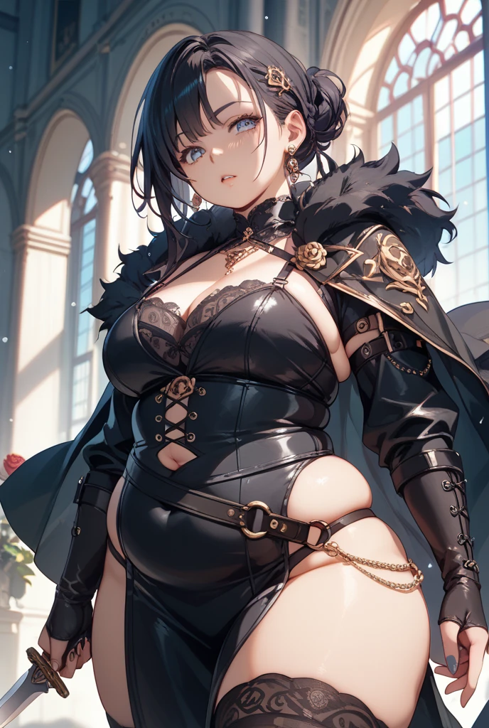 ((Best quality)), ((masutepiece)), ((highly intricate detail)),Beautiful, High quality, A high resolution, absurderes, light difussion, Intricate details, intricately details, ((anime big ??????)), (anime big ??????:1.2) , (Perfect face:1.3), extremely detailed eye, Colorful, highest details, Vibrant colors, High contrast, (8K  UHD:1.2), (Photorealistic:1.2),(masutepiece:1.4), (Best quality:1.4), Realistic,??????????????⁩.  Her physique is truly remarkable, bulging muscleuscular girl))) ((thin waist toned body ????????????? thick thighs)) pale skin girl black hair yellow eyes frown drop shadow