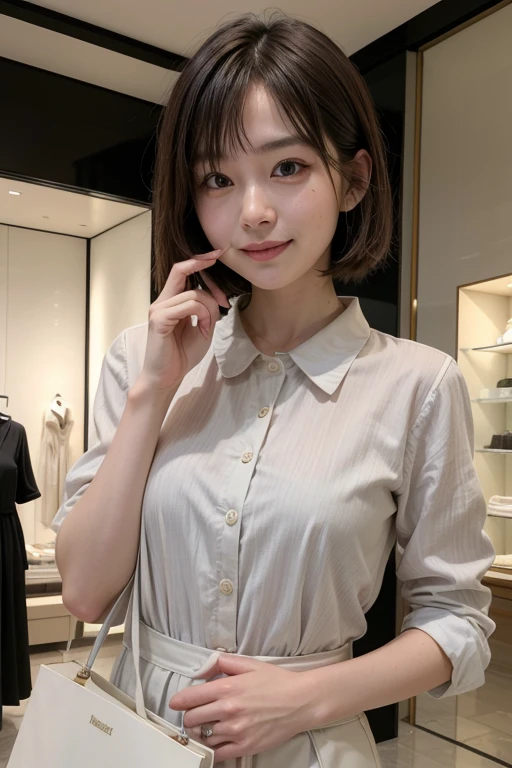((Highest quality)), ((masterpiece)), (detailed), Japanese,Street Corner,Beauty,OL,cute,blouse