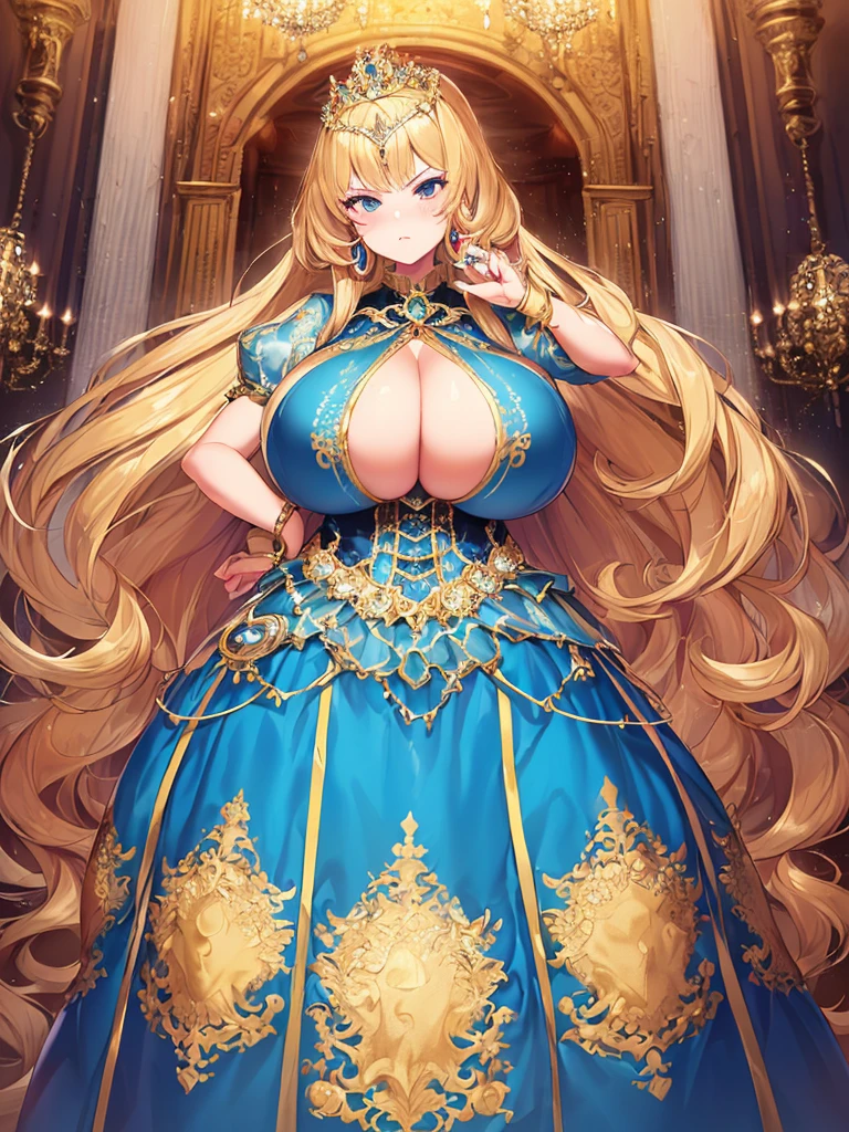 ((anime artstyle)),(Masterpiece),(Best Quality), (Super Detail),((Very Delicate and Beautiful)),((Solo)),((full body)),(((1 princess in beautiful embroidery and jeweled extremely gorgeous rococo ball gown dress with voluminous bouffant skirt))),Long train,gorgeous gemstone jewelry,detailed face and eyes,jewel-like eyes,(seductive smile),((extremely voluminous Very Long Hair,Straight Hair)),((extremely gigantic tits,Long tits)),curvy,skindentation,(gorgeousfull embroidery and lace),gorgeous corsage,See-through,extremely gorgeousfull hair ornament,extremely gorgeousfull glitter jeweled tiara,ornate ruffleull body)),((hoop skirt,crinoline)),Dynamic Angle,Looking at viewer,((beautiful embroidery and jeweled extremely gorgeous rococo ball gown dress with voluminous bouffant skirt)),full body, green dress