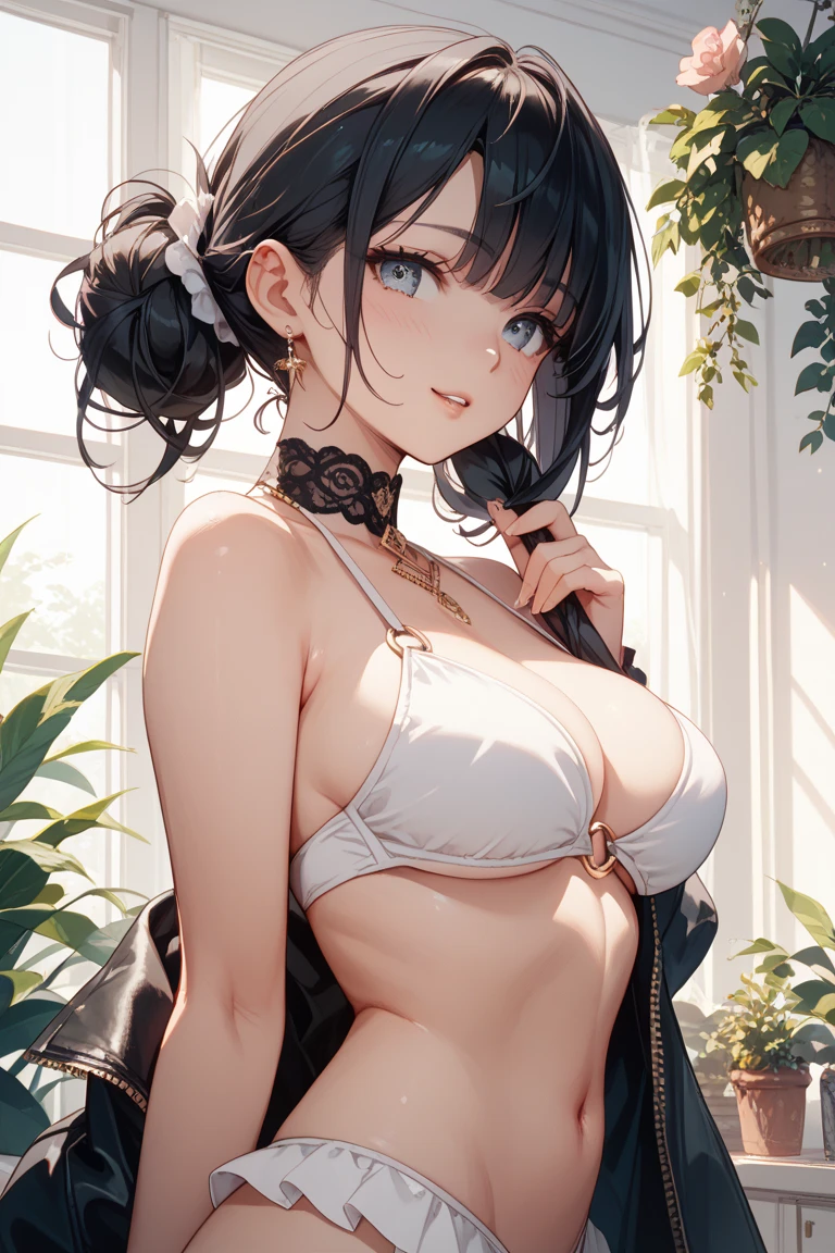 ((（Coquettish middle-aged woman 1.2))), ((（Slim and slim body1.2))), ((（ smile 1.2))),((（Frivolous expression 1.2）)),（（（ expression 1.2））），hand behind head，Smoky makeup，Peach blossom eyes，heavy  makeups，Dark eyeshadow，（（（Expose armpits1.2））），((（Squat with your  open1.2)))，，((（Short hair 1.2))),Peach blossom eyes，Smoky makeup， ((（Heavy makeup 1.2))),((（Charming 1.2))),((（Coquettish debauchery 1.2)))((（Sandals 1.2)))，（（（Enchanting and feminine 1.2））），（（（Very detailed full body tattoo 1.2））），sweat profusely，Wearing sweat，（（（Sexual  1.2）））， atmosphere，（（（Lewd Inferior 1.2））），（（（Not serious 1.2）））