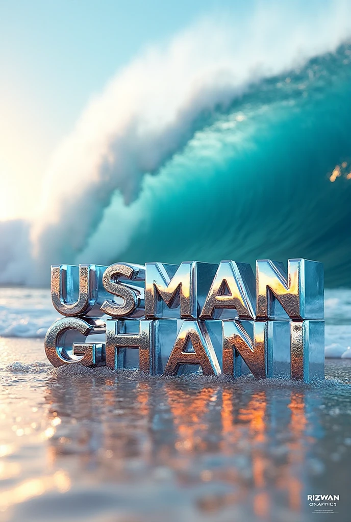 A high-quality, realistic, and dynamic 3D render of the text - SeaArt AI