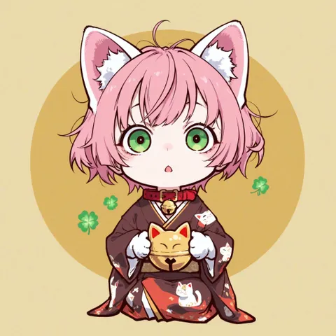 Lindo Neko Girl chibi de Japón