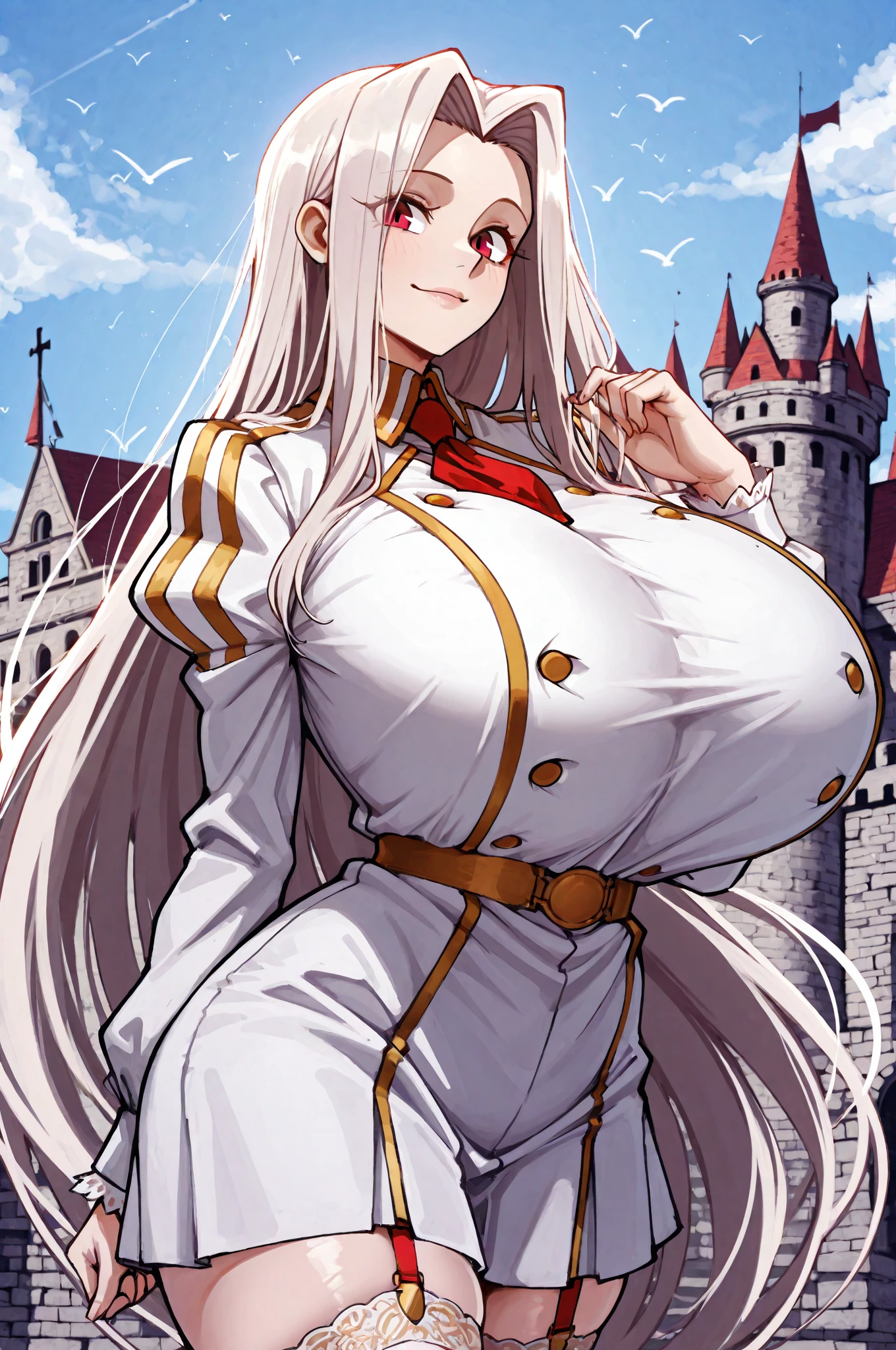 ??????、High resolution、Colosseum in ancient Rome、A chubby slave gladiator with ???????????? wearing stylish armor smiles and ???????????????? to appeal to the audience.、Tohsaka Rin、2b、Perfect proportions、Cowboy Shot、Fatty thick legs、Sweaty、Clear eyes