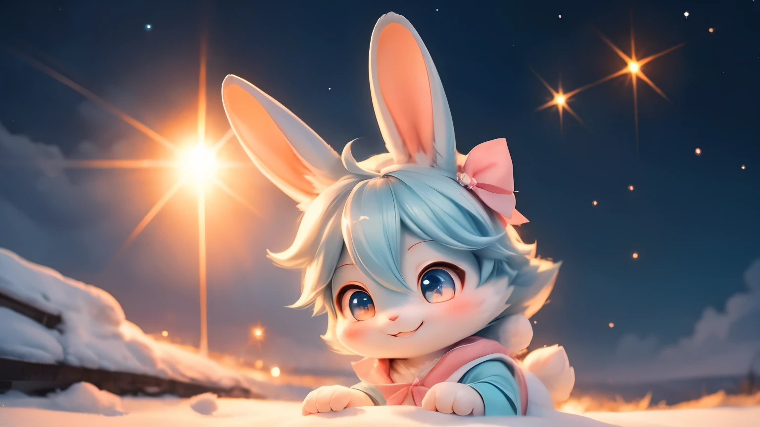 light blue rabbit、Smile Yan、Reach for the sparkling sky