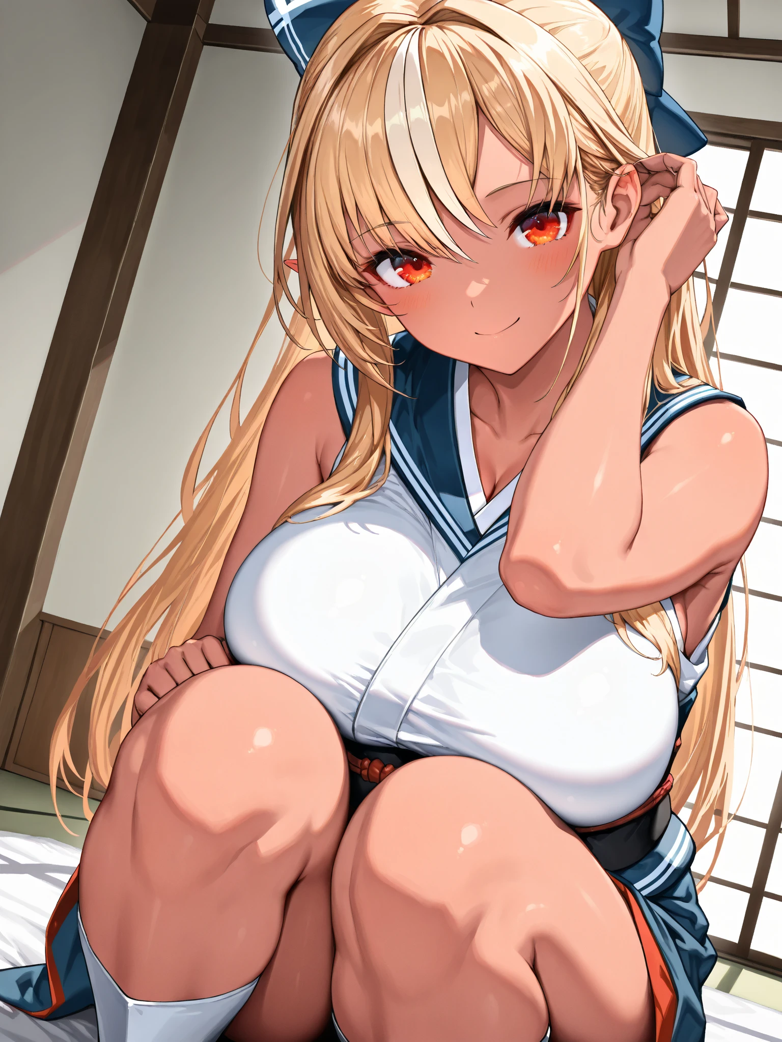 girl　nude　Spread your legs　Big Breasts　Fair skin　Bleaching　Japanese style　classroom　Sex　Blonde