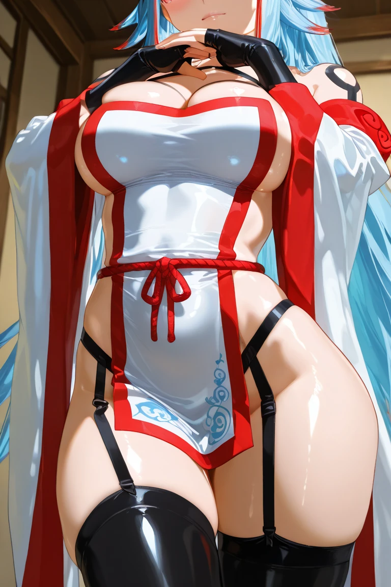 (from below:1.2),((???? image:1.5),(female ????????????),squatting,?????????,?????? squeeze,????,sweat),((1girl:1.5),beautiful ???????,(?????????????),pale skin,(????? ???????)),((realistic),8k,ultra hd,high resolution,best quality,masterpiece,(Sense of presence:1.5),(Dynamic:1.5),(bold:1.5)),(on the bed),(rash guard,pantyhose),(??????:1.2),sad,patience,((thin hair:1.8),(extra long High ponytail),(straight hair:1.5),Swept bangs,(extra light coppery amber hair),(hair over one eye),hair blowing in the wind)