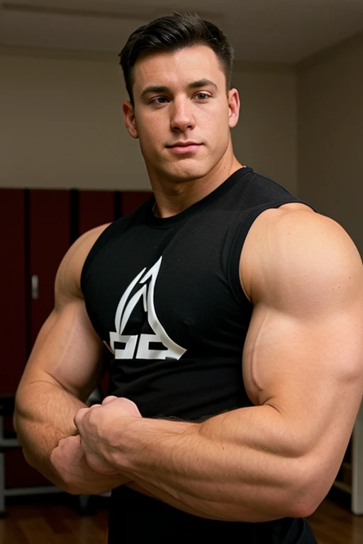 hot guy in a wrestling uniform. pale skin, oiled up, ???? redhead, skinny, good lighting, very pale skin, light skin, wrestling singlet, sitting on prison floor, body shot, wrestling spandex, bulge print, hot guy, mature face, irish, fully clothed, full singlet