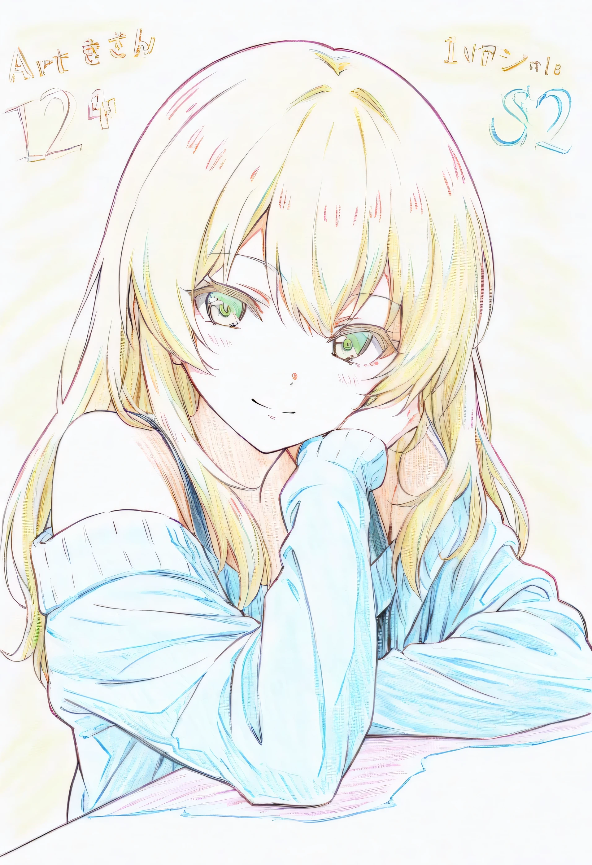 anime-style style:1.2),, Art、advertisement、Colored pencil drawing、draft、Illustration, (masterpiece, 8k, top quality:1.4)、