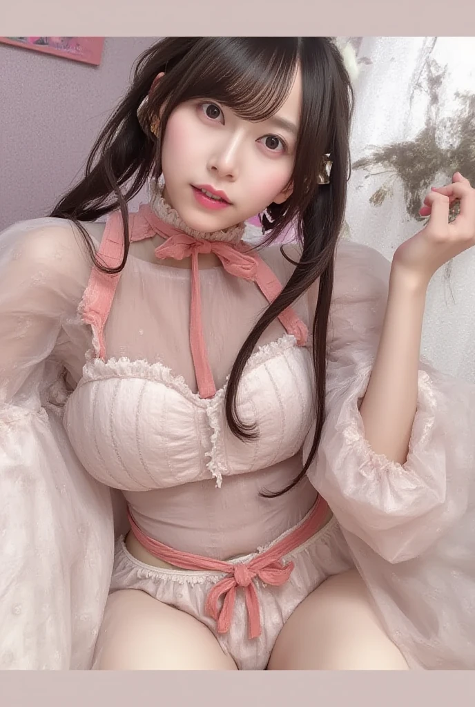 ((:1.7)), ((curvy :1.4)),((puffy :1.6)),(((low leg skimpy croch)),(bulge:1.6) ((no sleebs:1.8),(((hairly armpit1.8)))).((ultra high detail  seam:1.9)),(stain armpit:1.8){best quality}, {very aesthetic}, {ultra-detailed}, {best illustration}, girl, tight camisole, detailed armpit, {{{armpit hair1.8}},(hairly armpit1.9) portrait, ((((armpit hair))), portrait, ((curvy  :1.8)),((wide 1.2)),((:1.9 )), ((plump thighs:1.2))), ((ultra high detailed skin:1.9)),(32k, RAW photo, best quality, masterpiece:1.8), (ultra highres realistic, photo-realistic:1.8), (extremely detailed 8k wallpaper), 19yo woman, (detailed face: 1.4)((ultra high detail satin idol outfit：1.5 )),(detailed face: 1.5), （best quality：1.5）, (detailed face: 1.4)best quality, masterpiece,kpop idol,((ultra high detail latex idol outfit：1.5 )),((ultra high detail latex idol outfit：1.7)),(( midriff pink latex puffer jacket:1.7))) ((High Detail shiny pink-white latex cropped down jacket :1.8)),,((highleg skimpy croch))) (((high detail white twe-tone satin shirt:1.9))) (((ultra high detail pink latex twe-tone skimpy highleg  :1.9))) (ultra high detail garter belt garter straps:1.2),(bulge:1.6),(black straight hair;1.8 ),(ultra high detail intricate thigh lace-up boots:1.3) {best quality}, {very aesthetic}, {ultra-detailed}, {best illustration}, girl, camisole, show both detailed armpits, portrait