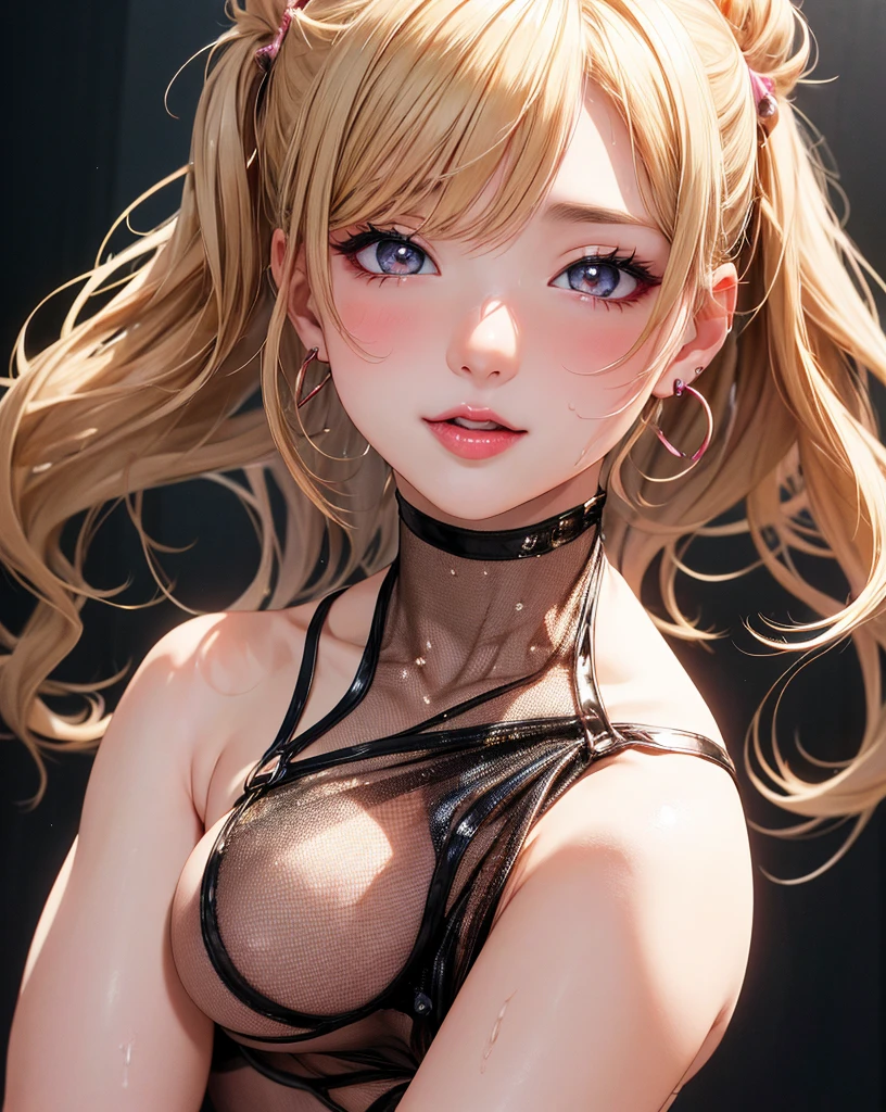 ①品質：(ultra detailed:0.8), (Perfect hands:1.3), (Perfect ???????:1.3), (1girl:1.3),(master piece:1.3),(best quality:1.3), detailed,8k,intricate details, ②部分:ultra-detailed face,beautiful detailed eyes,detailed skin, detailed face, ＜キャラの容姿、背景などのプロンプト＞ ③環境：：(((luxurious bedroom:1.3))) ④被写体：(ayabrea:1.3), ⑤目：blue eyes, BREAK (cat eye:1.3), high resolution ,sparkling pupils, Intricate Iris Details, Captivating Eye Reflections, Sparkling Highlights in the Eyes, Depth and Dimension in the Pupils, Subtle Color Variations in the Iris, Meticulous Eyelash Details, detailed eyes, ⑥胸：(((?????????????:1.3))), (Beautiful ???????:1.3), ⑦体形：thin body type, Miwaki. (beauty legs:1.3). Seven heads, tight waist, small head, ⑧肌:detailed skin, Transparency, Brilliant skin, ⑨髪:shiny hair, blonde, BREAK　(forehead:1.5), (short hair:1.0), (low hair volume:1.5), (Parted Bangs:1.3), (extra long sideburns:1.3), (side part:1.3), (shaved sides hair:1.4),BREAK ＜衣装＞ ⑩衣装:(fishnet pantyhose:1.3), (playboy bunny:1.3),rabbit ears, black rabbit ears, fake rabbit ears, bowtie, wrist cuffs, black leotard, high heel, earrings, ＜表情、照明、その他のプロンプト＞ ⑪照明：brightening light, moody lighting, nature lighting, Best Illumination, ⑫作風:???? body, animation, illustration, (Bewitching:1.3). ⑬表情：(blush:1.3), Looking at Viewer, tear, happy, Face to feel, Love A large amount of milk, waiting for a kiss, ⑭構図: (upper body:1.3), (from below,:1.0), (from side:1.0), (extreme close-up view: 1.3), very wide shot, dutch angle BREAK ⑮行動：(female ????????????,: 1.3), lie down, m legs, ???????????,