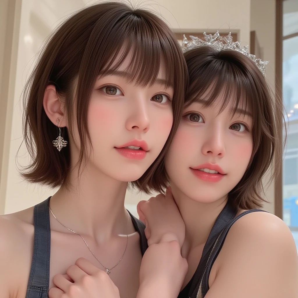 Miss Cabaret、White sexy dress、high quality、Surreal、healthy、Smiling face、Slim and perfect figure、Japanese Beauty、Beautiful Eyes、Perfect Face、Beautiful Skin、Pink Background