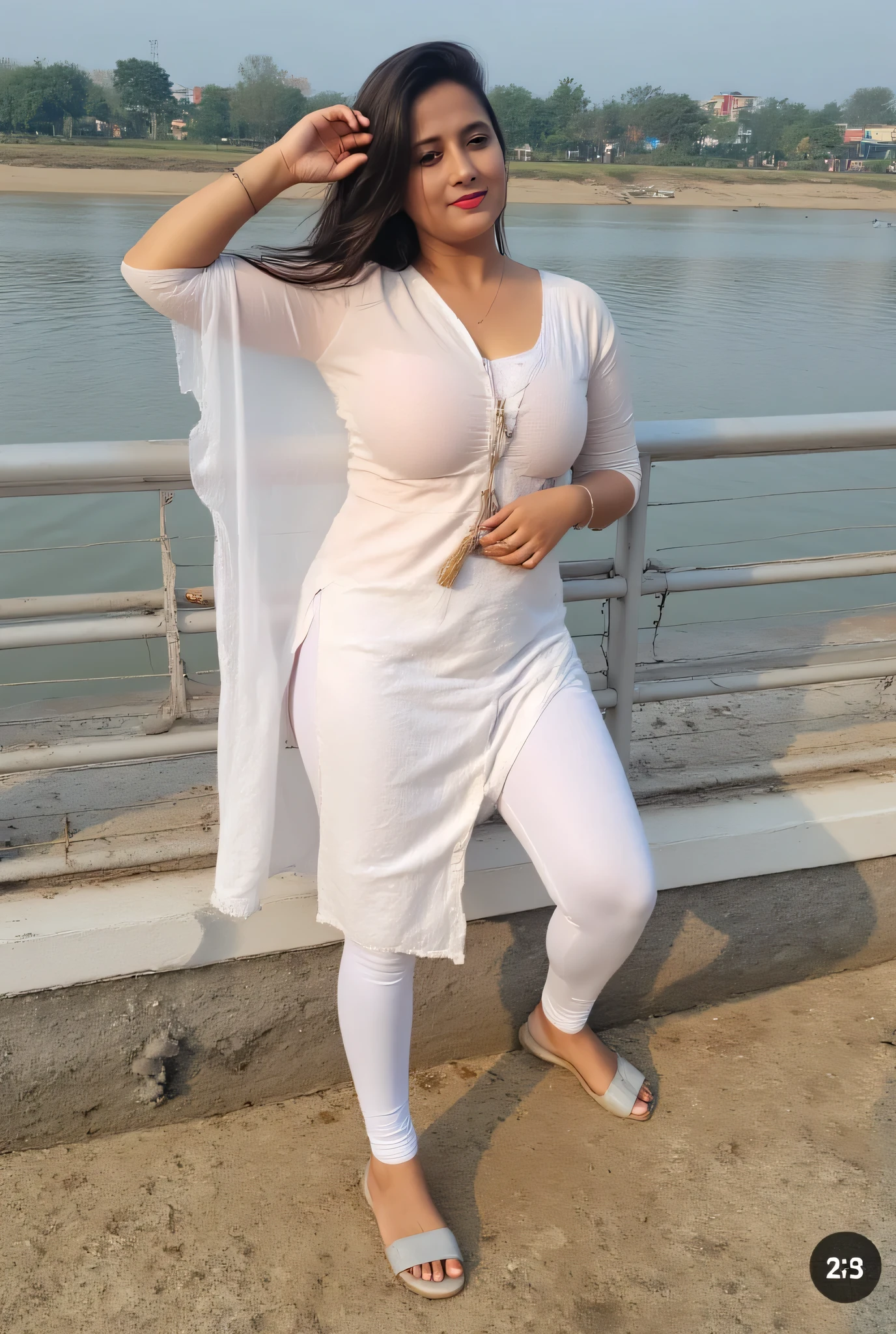 Sofia 23 year old hot sexy girl , leggings she is washing cloth on river,focus on breast and leggings,big breast size, average body,leggings She lifting up her kurta with her hand and shows off her leggings.. She is leggings feetthe thigh expose pose ,leggings sexy hot structure feet, big breast,side leg feet focus on sexy side posing feet hot pose legging tight,indian hot side pose full image from head to leg Both side cleavage pink bra and white legging wet tight with panty lines