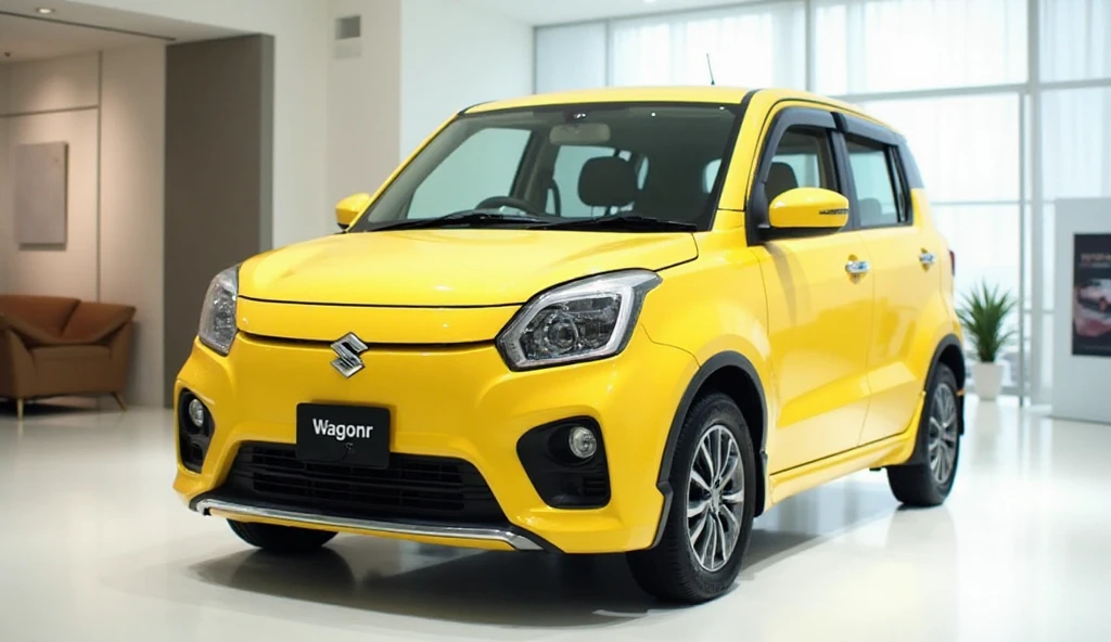 24. Suzuki WagonR in showroom color bilkul Halka yellow - SeaArt AI