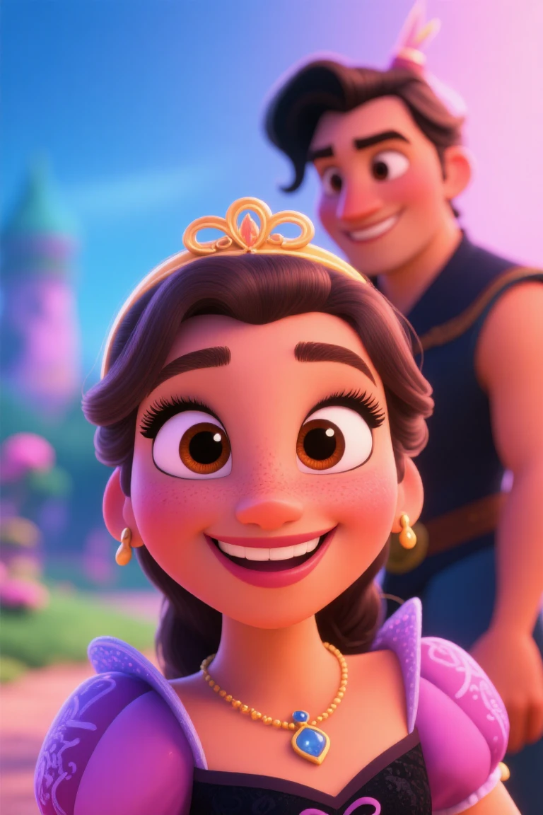 Couple (dark man and white woman) not Disney Pixar style, high qualiy, best qualityer.