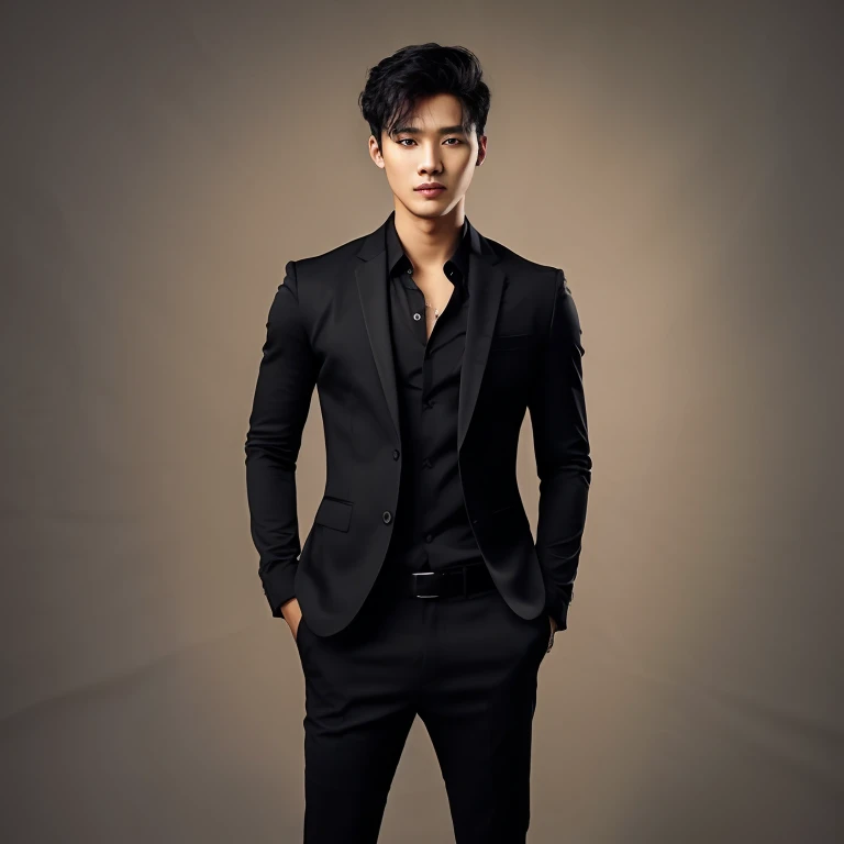 male, (standing close to total solar eclipse), landscape, huge sun total solar eclipse background, elegant, wearing suit, tight clothes, , unzipped, blush, masterpiece, best quality, detailed background, depth of field, intricate details, (muscular), (large pectorals), (puffy ), 