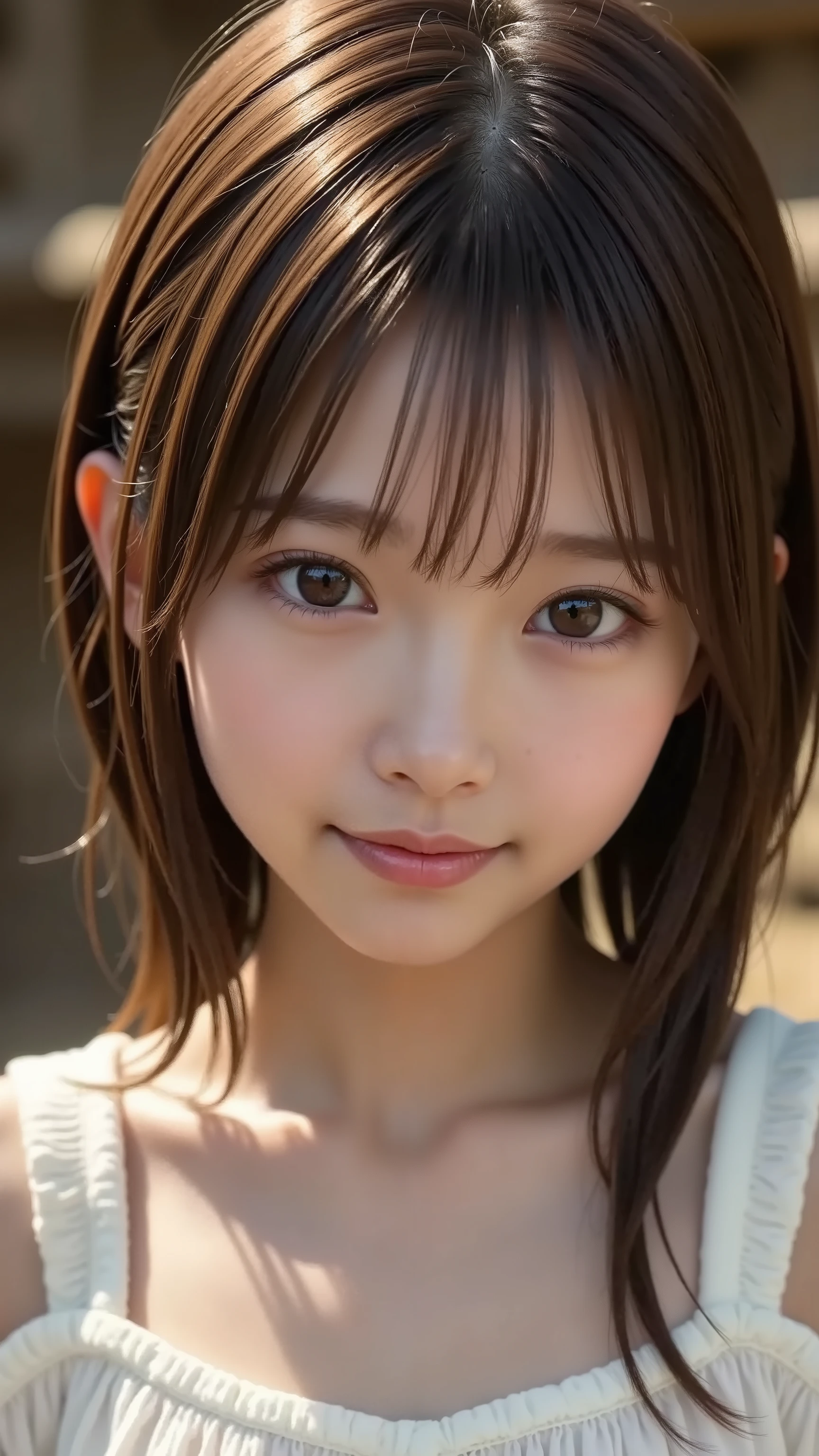 Malnourished Asian Beautiful Girl、skinny body、hunger、Highest Quality、Highest Image Quality、reality