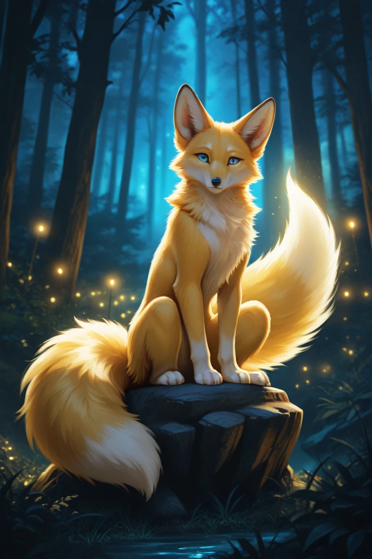 by fluff-kevlar, by ouka, by Kilinah, (((woman, breasts, antrum, extremely detailed, extremely detailed legs, extremely detailed arms, extremely detailed face, perfectly detailed eyes, perfectly detailed ))): 1.2, Ninetales from Pokemon, Ninetales, anthro, male, fox, feral, feral fox, high definition, good , orange fur, orange body, simple background, highly detailed face, multiple tails, dark lighting, moody lighting, full body, sexy body, slanky body, sexy face, nice, hot, cute, pawpads, paws, showing feet, magical levitating, night, half moon, stars, blushing, friendly smile, smile, friendly, elegant, dark, mysterious, alluring, beautiful, yukata