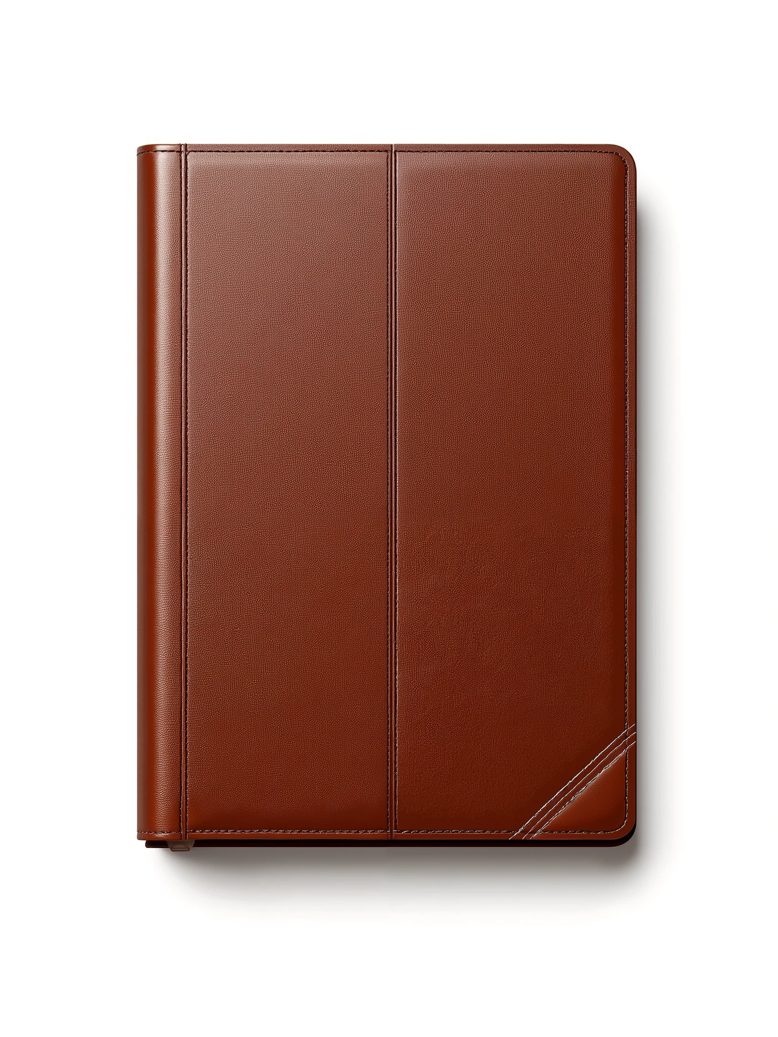 Ultra-high-resolution vector illustration of an isolated leather-bound diary, perfectly centered and uncropped.
Rich leather texture, subtle stitching details, elegant and luxurious look, soft ambient shadow, pure white background.
High-detail edges, professional product-style rendering.