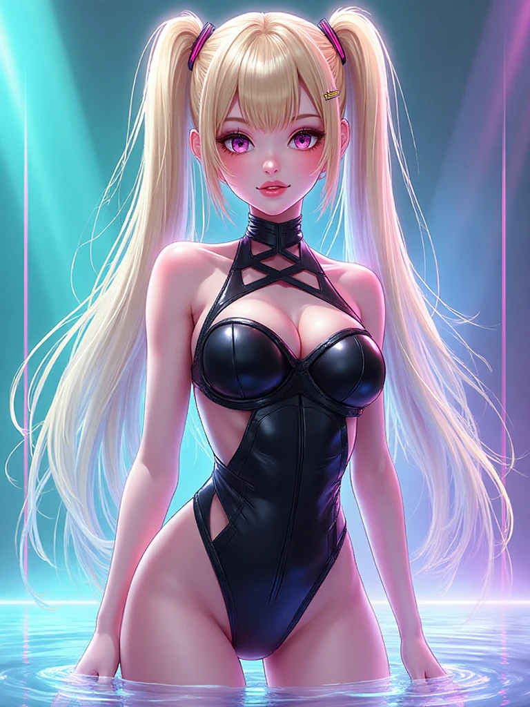 perfect body, sensual cleavage, , feminine super small suit and tie, wearing Ultra HD tight , 4k image, best image quality, (fidelity: 1.4), photoreal, light green eyes, eyelashes, beautiful pupil, shadows, light blush, delicate facial features, reasonable facial features, exposed waist, natural poses, showing her beauty, , showing some , cute pose, solo girl, translucent clothes, super small tight clothes