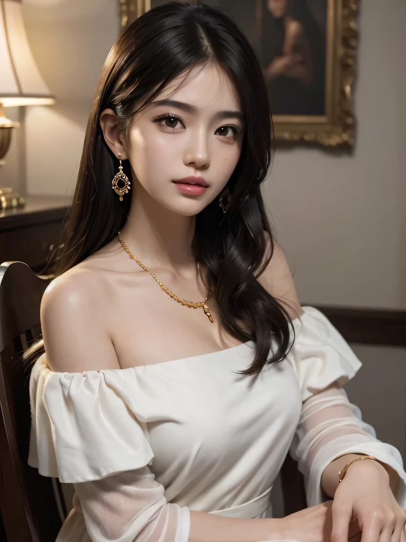A woman in a white top and black pants posing for a picture - SeaArt AI