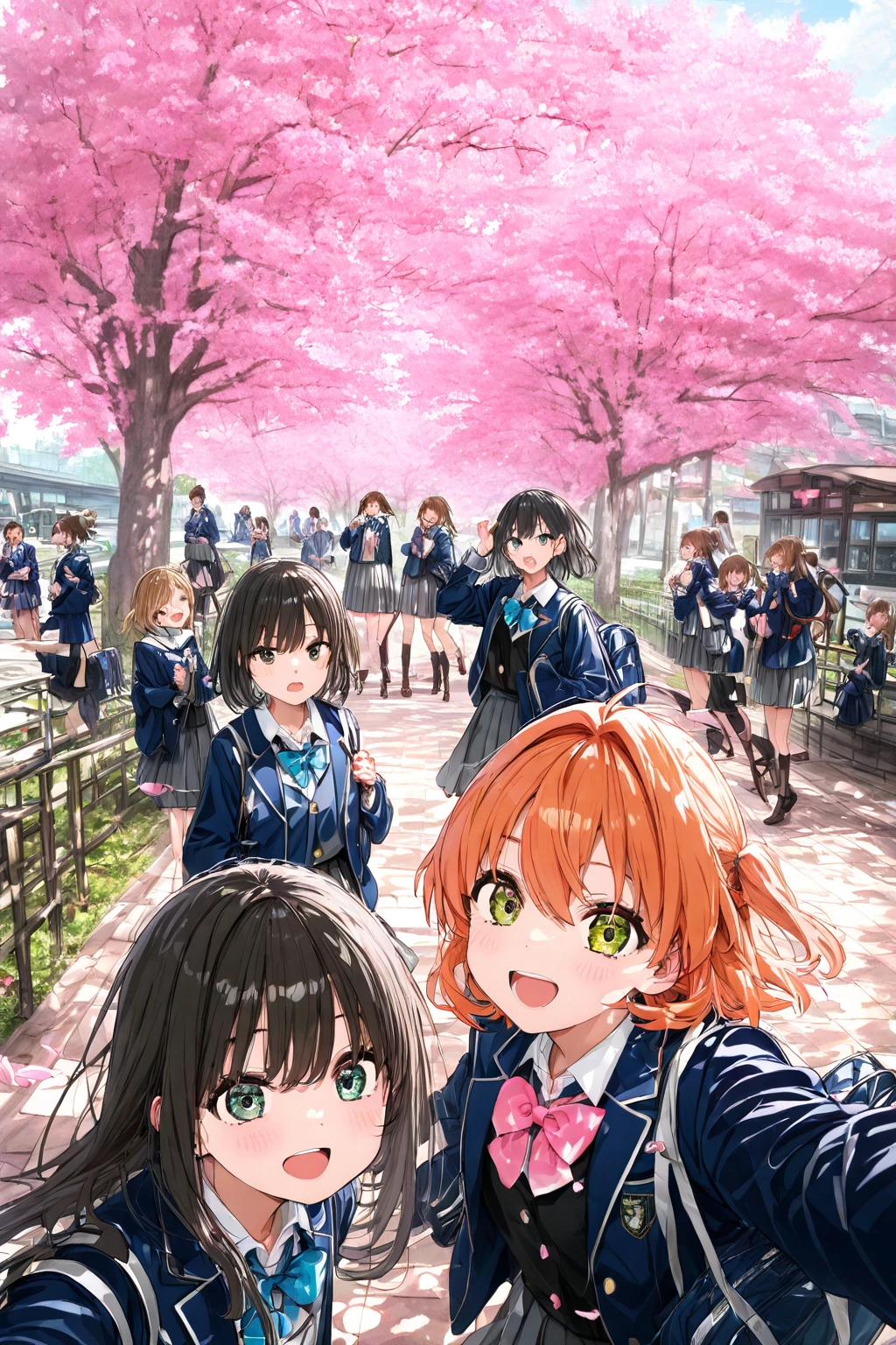 Yotsubanakano, Nakano Yotsuba, hits, short hair, Blue eyes, hair between the eyes, hair Love, hair band, Orange hair, green Love, ROMPER skirt, shirt, bow, Love, , white shirt, short sleeves, pleated skirt, shoes, socks, collared shirt, , bowtie, black shoes, up to the knee, green skirt, black socks, moccasins, green bow, sweater vest, green Love, (yellow sweater vest:1.5),
REST looking at the viewer,
REST inside, classroom,
BREAK (Masterpiece:1.2), Best Quality, high resolution, unity wallpaper 8k, (illustration:0.8), (Beautiful detailed eyes:1.6), extremely detailed face, perfect lighting, Extremely detailed CG, (perfect hands, perfect ),