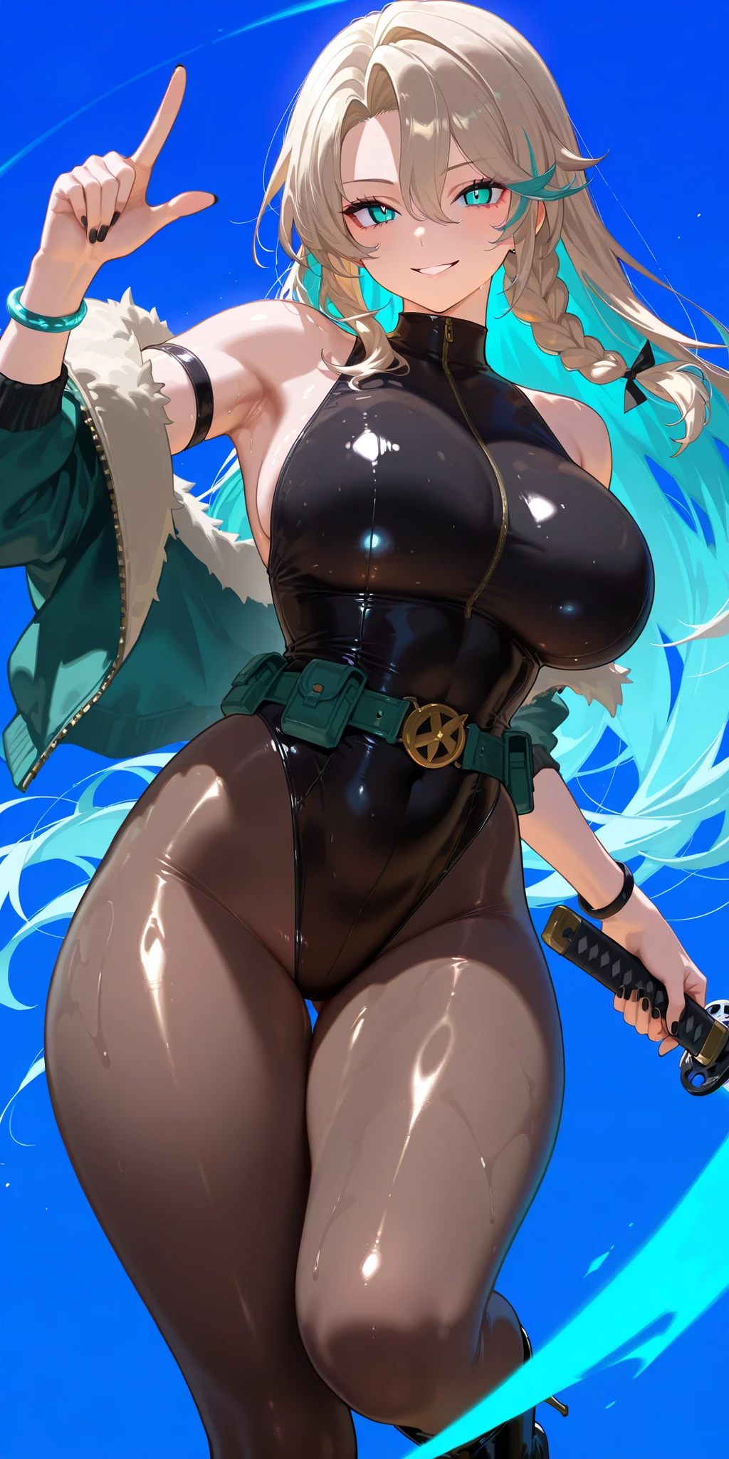 1female，35yo，plumw，extremely large bosom，Big  Thin waist，Long legs， 独奏，（Background with：，Mare，warships），legs are open，Bare genitalia，Bare ， She has short black hair，Stand on a lotus leaf，seen from the front， single hair bun， mostly cloudy sky，（（（tmasterpiece），（Very detailed CG unity 8K wallpaper），best qualtiy，cinmatic lighting，detailed back ground，beatiful detailed eyes，Bright pupils，Black eyes，Snow-whiteskin，Redlip（Very fine and beautiful），（Beautiful and detailed eye description），ultra - detailed，tmasterpiece，））facing at camera，A high resolution，ultra - detailed），revealing breasts，Bare ，  Bulge，legs are open，Raised sexy，Camel toes，Flushed complexion，Desire for dissatisfaction，frontage，Chinese Navy，Blue and white sailor suit，Sailor's cap