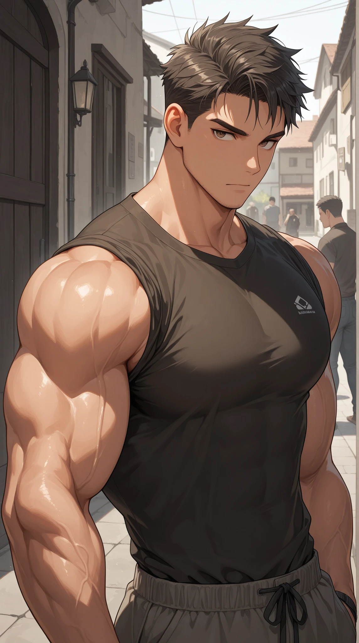 masterpiece ,best quality ,safe , handsome men clothes ,muscular ,