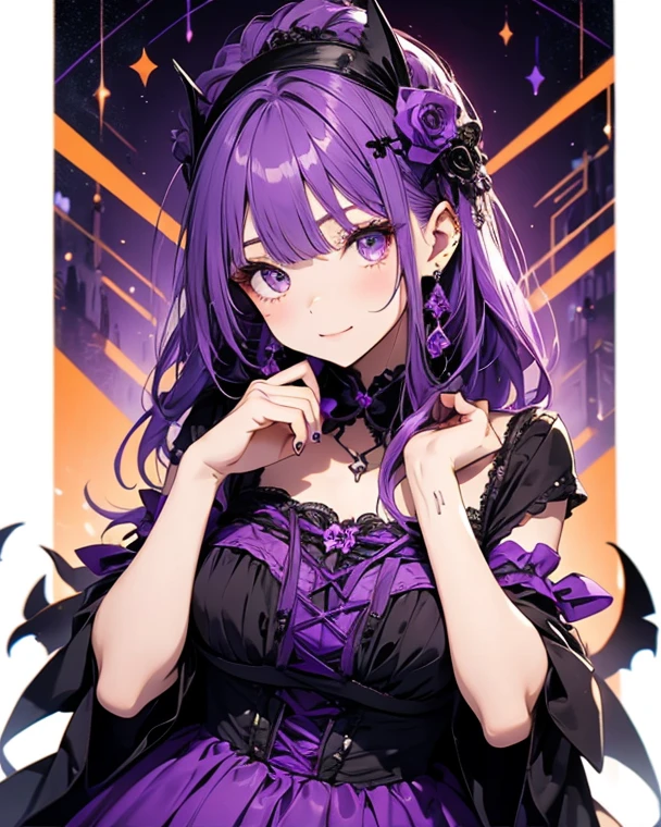 A succubus, who wears a white suit and has a violet on his head, smiling near a school closet