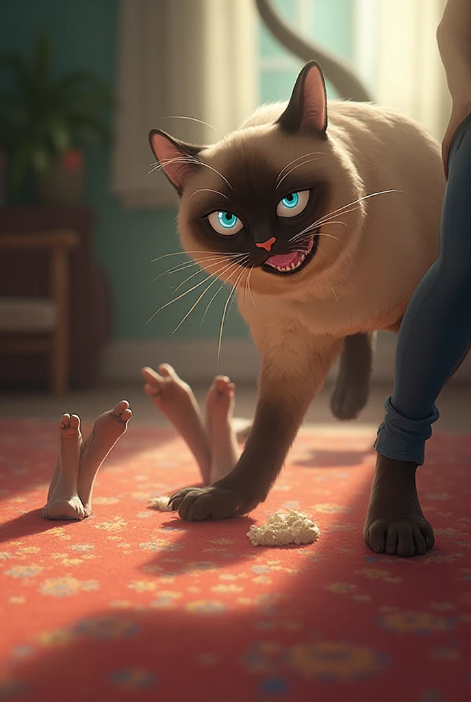 Hyper-realistic solo shy cute youthful baby-faced 1.2, embarrassed 1.3, caught , silky hair, slight skinny frame, dainty build, single pair of cat ears, ((nervous 1.anicked 1.3, flustered look 1.8)), panicking, blushing 1.7, toned slim femboy kitty body, humanoid black-furred cat boy 1.5, ((completely black fur 1.9)), (massive thick hyperpenis: 2.3), (huge swollen   1.99), hands spread apart trying to hide body, hands on , embarrassed. 4k, masterpiece, high quality, (best quality:2), AS-youngest,  , syurostyle, underside of  1.5, art by dagasi, massivepenis,  bigger than torso, lean abs, mouth open in surprise 1.3, embarrassed look, lidded green eyes, hock, (detailed muscles 1.2), beautiful detailed eyes, (cute, shy face), (obscenely large  1.7), cat tail 1.4, leaking , long , (detailed teary eyes: 1.2)