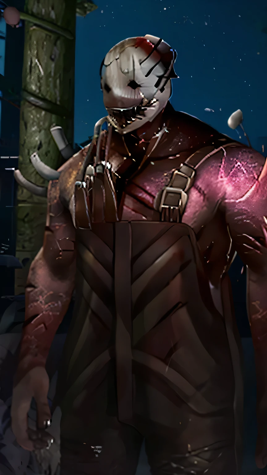 Night view at night、forest、Home、Battle with monsters,Nobody's Space  、illustrations、  anime images、 dead by daylight,Trapper,Generator ,Chocolate is falling and it's covered with chocolate