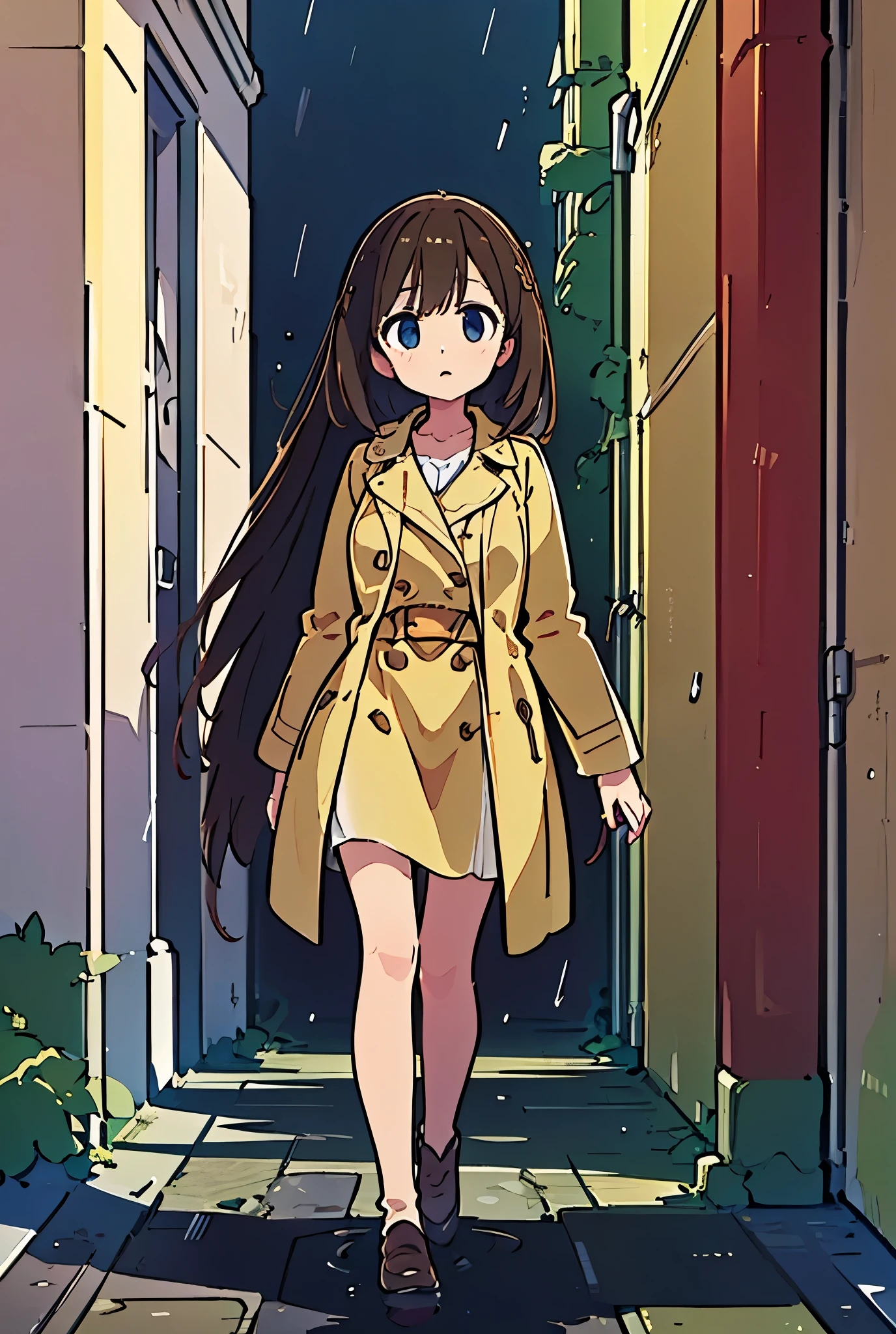 a person in a trench coat, walking on wet streets, surrounded by historic european-style architecture
person in a long trench coat, wet pavement, historic european-style building, rainy city street, dramatic lighting, professional photo, highly detailed, 4k, realistic, cinematic, moody atmosphere, muted color palette, wet reflections, dramatic shadows