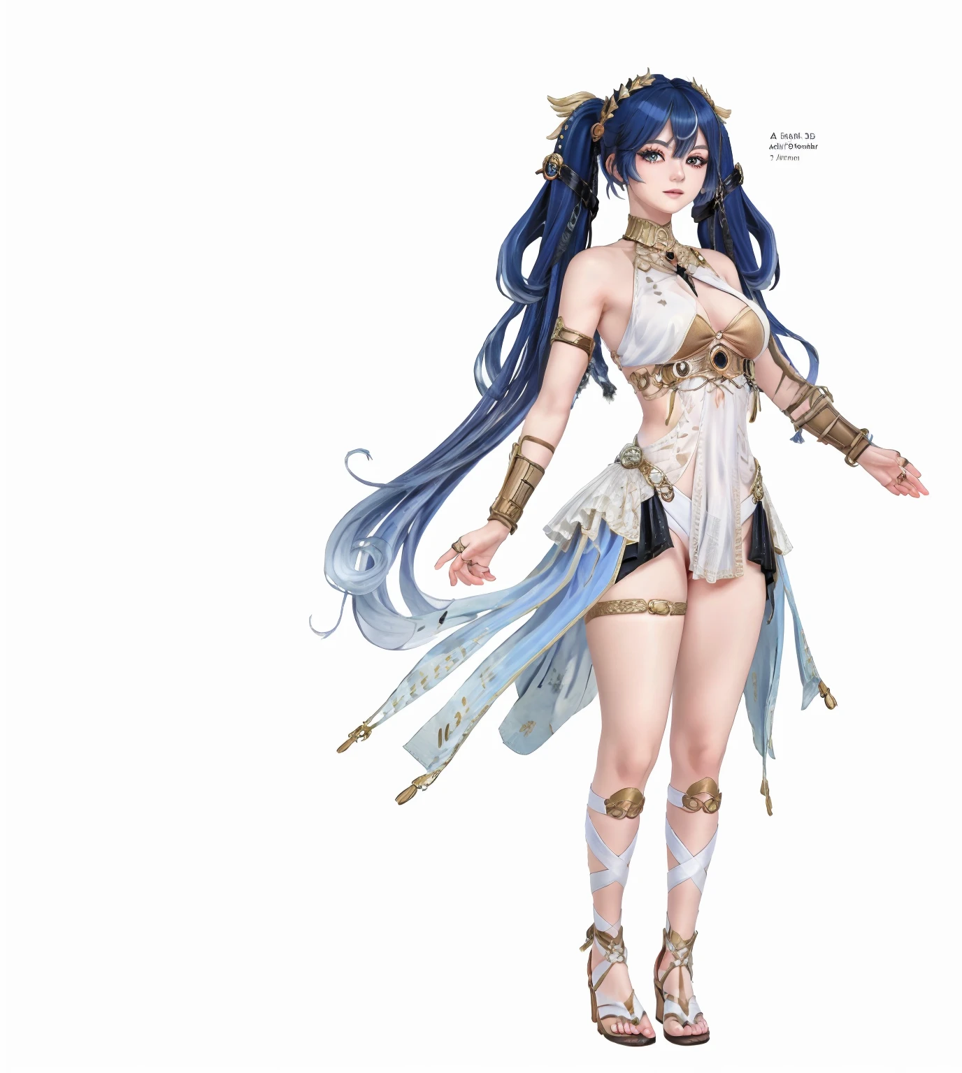 Absurd resolution, high resolution, (masterpiece: 1.4), super detailed, Depict an 18-year-old dragon girl radiating allure. no wings, NO wings, long, flowing, colorful blue hair cascading down her beautiful body. captivating eyes, . beautiful body, blue tail, Capture her in a full-body composition that highlights both her dragon essence and irresistible charm. blue hair, long hair, slighy tan. character sheet, 