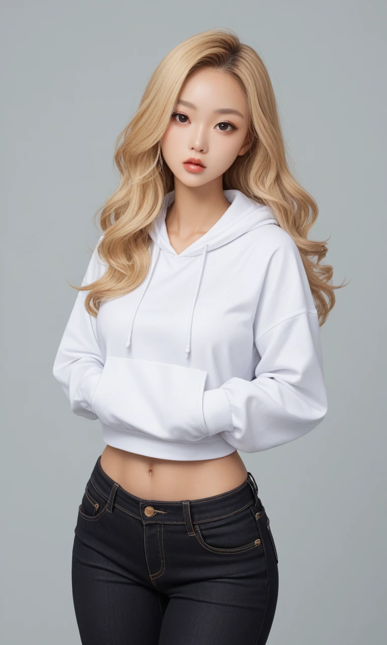 flying debris、Highest quality、An illustration、Highest quality、Understood、High resolution、8k wallpaper、Perfect dynamic composition、(((Ezvian Everywhere)))、((From below))、Beautiful and cute 20 year old girl、Beautiful face in every detail、Delicate and cute eyes、Fine skin、Red cheeks.、shy、(Semi-short hair:1.3)、(wavy blonde hair)、Small breasts、Bold sexy pose、smile、Small breasts、Between the legs、Small Ass、Thin ass、Generated on the eaves.、Narrow shoulders、wavy blonde hair、blonde、Heart-shaped earrings、smile、、Gold Bracelets、Tie your hair back、White hoodie、Deeply hooded、Loose fitting white harem pants、Baggy pants、Combat Boots、Army Boots、Standing posture showing the whole body、