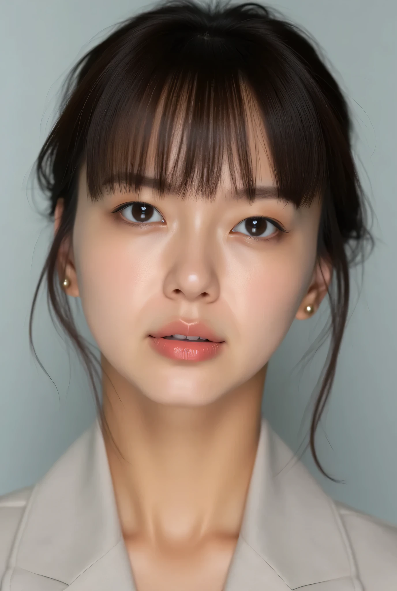 photorealistic tight bust-up portrait of lora:JP Actress (M.T.) / Flux.1 D:0.85
, adult Japanese woman, plain studio background, soft side lighting, neutral expression, natural skin texture, ultra sharp eyes, shallow depth of field.