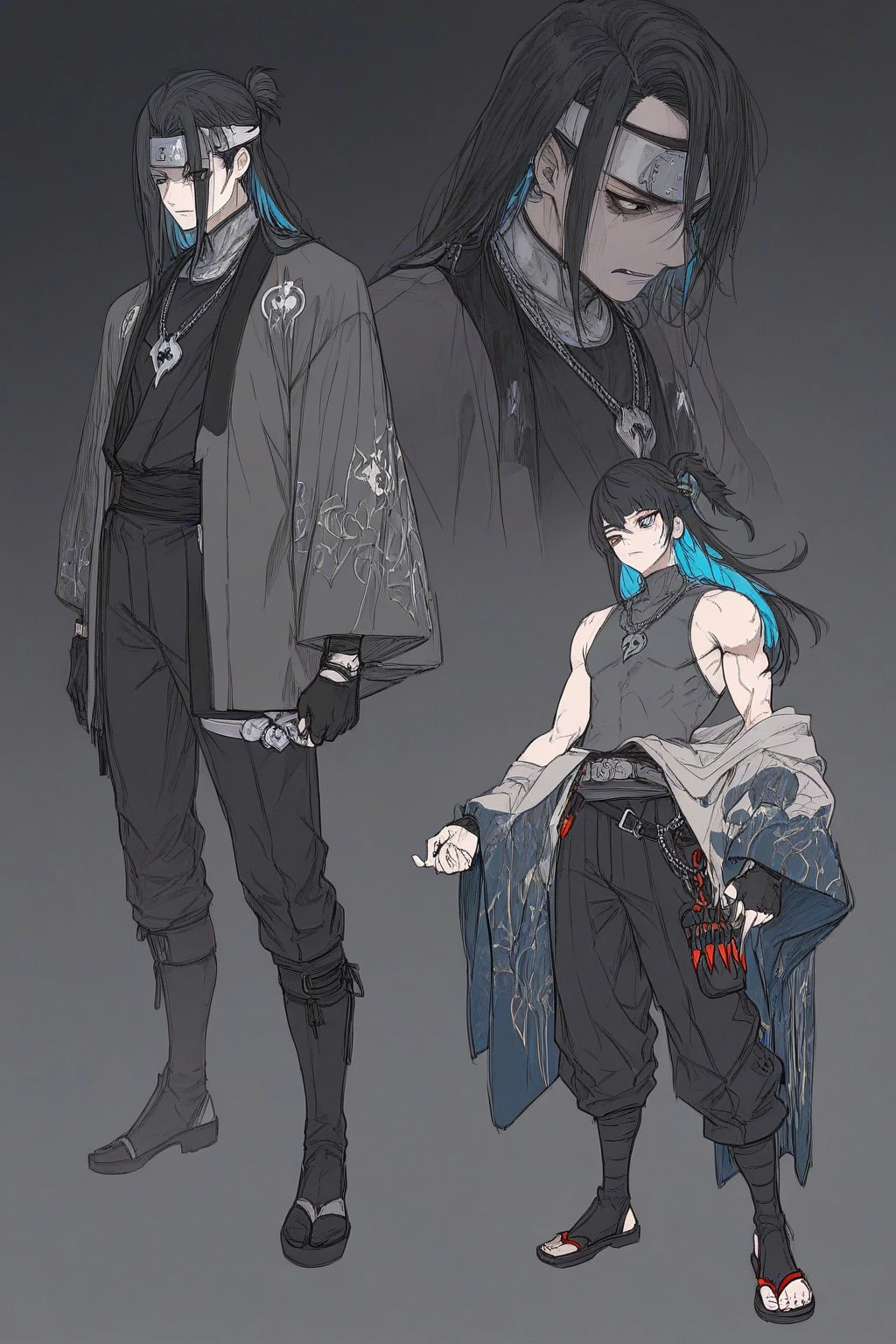 Create an image of a black ninja after an apocalypse in the future, afro cabelo caindo para frente, Rasta type but braided,  corpo inteiro,  vestindo um traje indiano ribulo africano corpo inteiro, A realistic 4K phoenix with blue orange feathers, dourado, cosmico , with a serious expression and looking forward, corpo inteiro.Olhos firmes, olhando para frente, Lightning in the sky, arms extended, olhando para frente, parado no topo de uma montanha, manto e capa vermelhos, cruz brilhante no ar ((Estilo Art Vista de Corpo Inteiro, plano completo, vista frontal, Vista lateral, vista traseira, de personagem, Multiple views and poses, various points of view, um personagem, corpo inteiro, personagem com menos, estilo de roupa, no mesmo Estilo de cabelo, less Type of footwear, forte )):: ((whole body view, plano completo, vista frontal, vista traseira, design de personagem, Multiple views and poses, various points of view, de um personagem, corpo inteiro,, personagem com menos, estilo de roupa, no mesmo Estilo de cabelo, less Type of footwear))