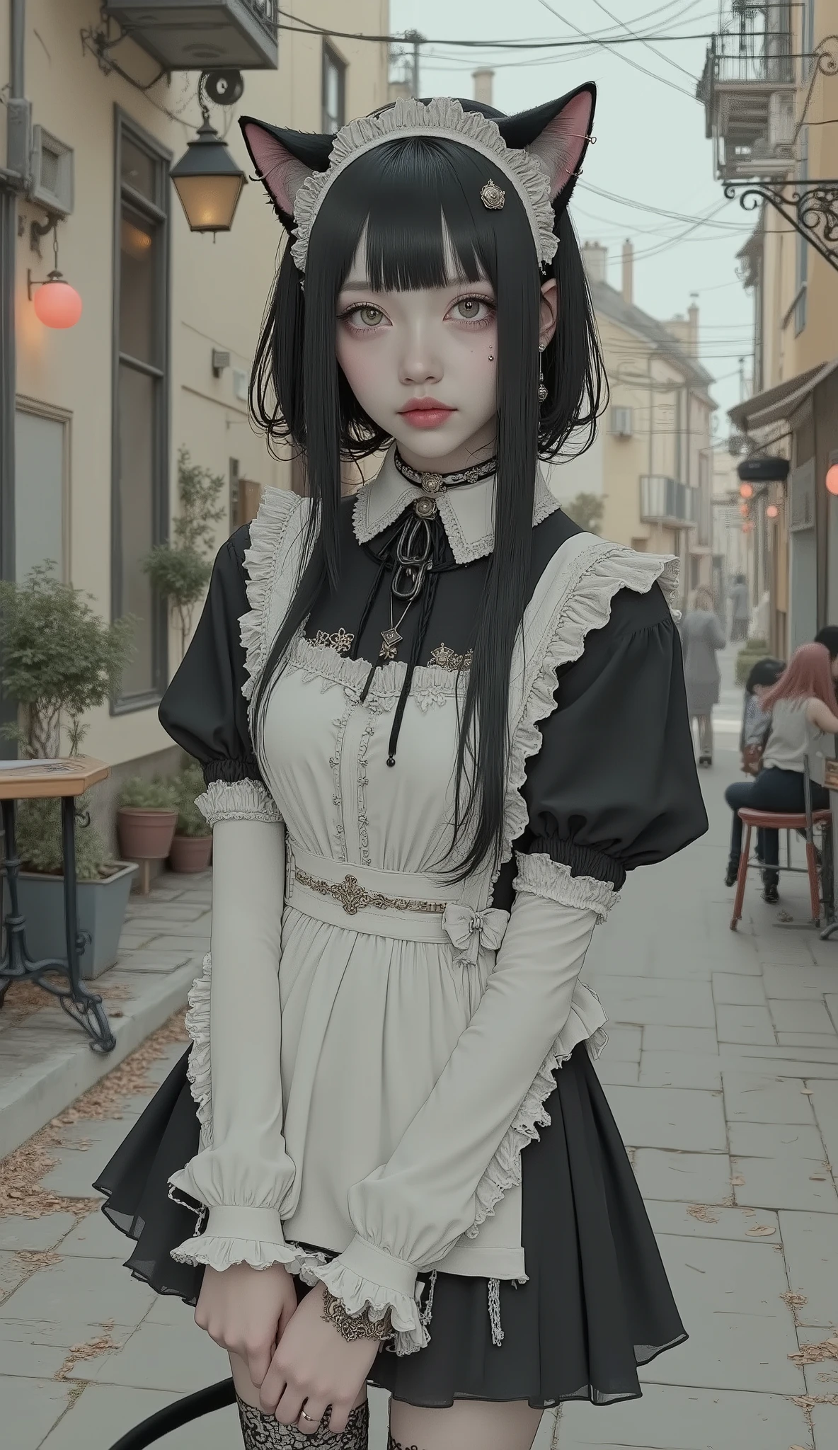 バニーガールのcosplayをした女性が写真撮影をしています, cosplay of a catboy! maids! dress, gorgeous maids, anime girl in a maids costume, maids outfit, maids, cosplay, anime girl cosplay, maids dress,  lori, anime cosplay, french maids, 2b ..., 2b, maids costume, anime cat girl in a maids costume