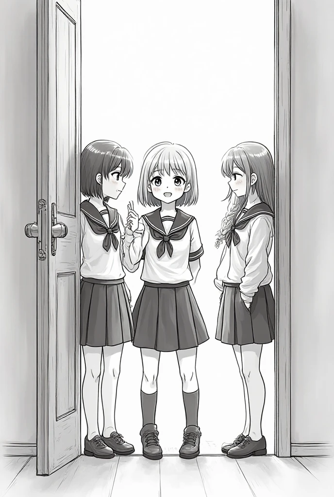 a page from a comic with a bunch of slave girls of different races (fantasy style) in the background, black and white manga page, black and white manga panel, black and white manga comic, manga page, manga panels, award winning manga style, black and white manga, manga panel, manga scans, detailed manga style, black and white manga style, as a manga panel, in style of manga
