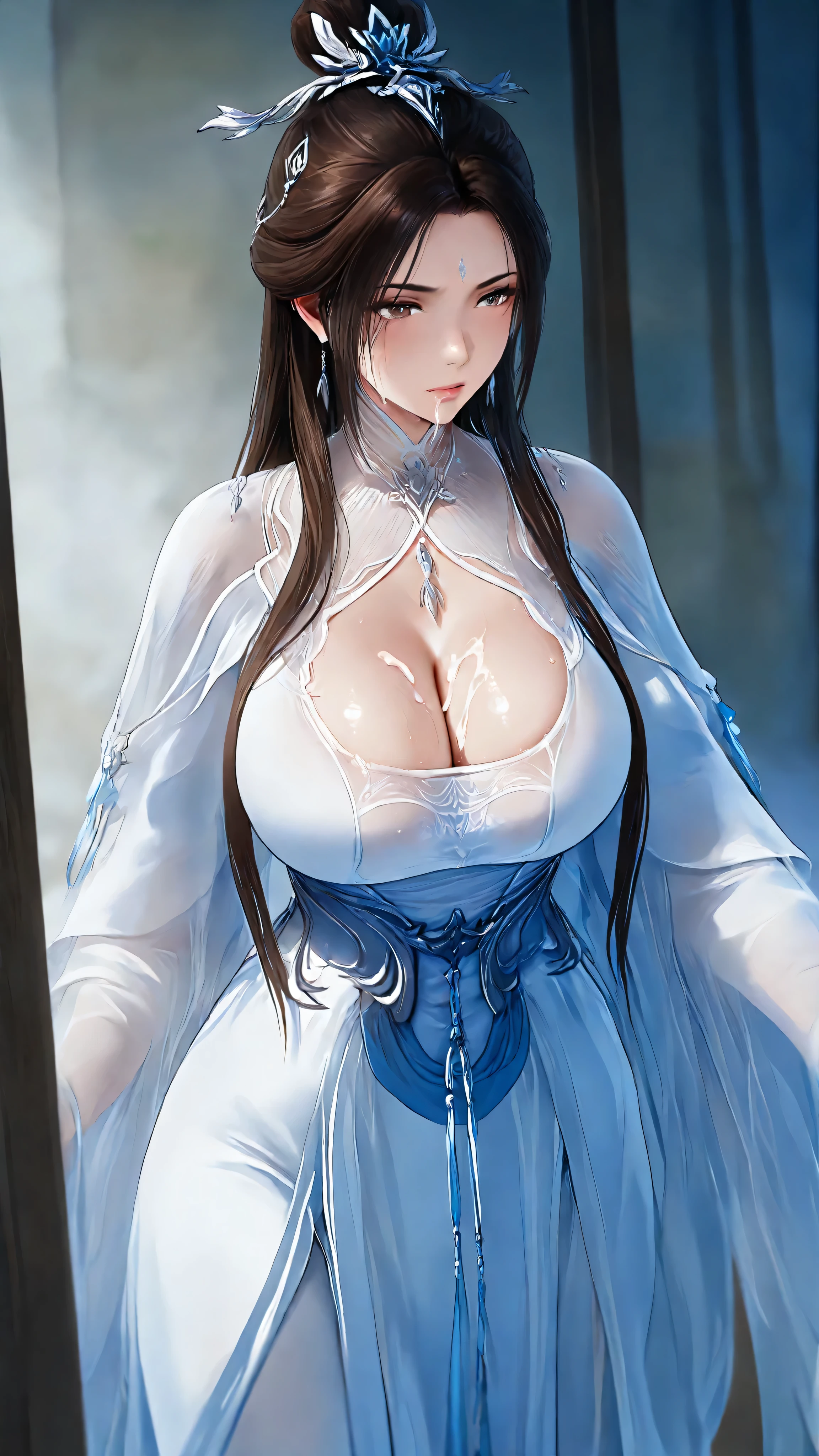 antiquity,Female Warrior,Mother,cartoon,comics,Big Breasts Big Butts,Hanfu,薄薄的Hanfu,8k,high quality,Exposed,Fascination,Overlooking,Fine,Sweat,Conceal,Lu Xueqi,Obscene Female Beautiful Breasts,Obscene Fat Breasts,Ultrafast,Good quality,Excellent quality , movie in the face ,Milk dripping on chest