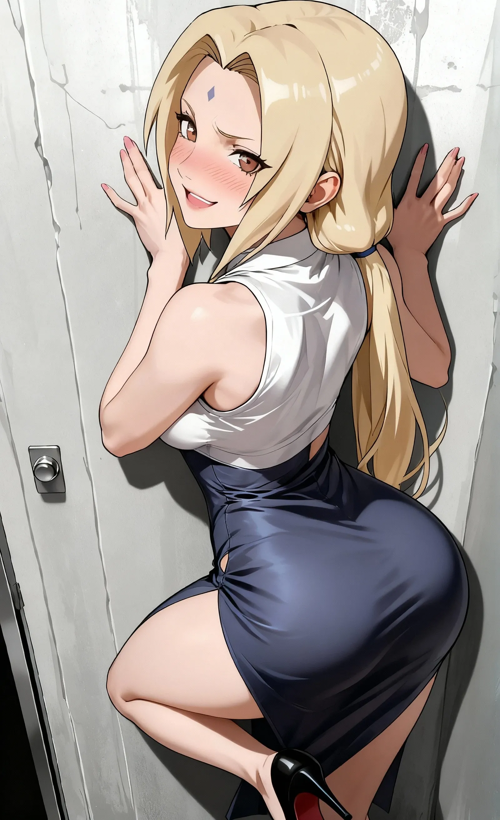 Obra maestra, mejor calidad, 1 chica, solo,   grande, 18yo, , long haired, long ponytail hair, black hair, hart shaped pupil, black school swimsuit, swimsuit aside, pov , up to , , classroom, Big ,  clack ,thin legs, blush, (angry:0.6), photo realistic, best quality, masterpiece, 8K