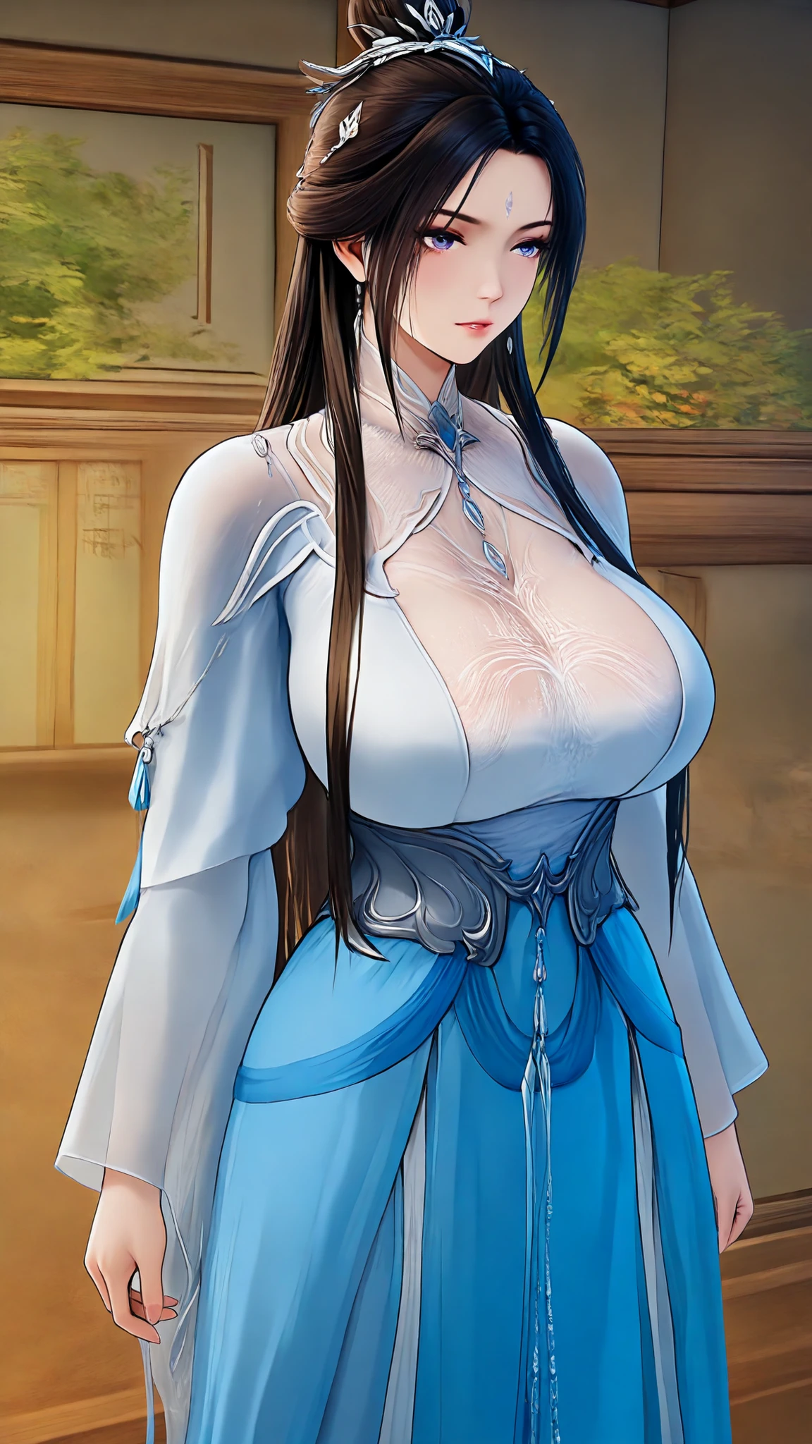 antiquity,Female Warrior,Mother,cartoon,comics,Big Breasts Big Butts,Hanfu,薄薄的Hanfu,8k,high quality,Exposed,Fascination,Overlooking,Fine,Sweat,Conceal,Lu Xueqi,Obscene Female Beautiful Breasts,Obscene Fat Breasts,Ultrafast,Good quality,Excellent quality