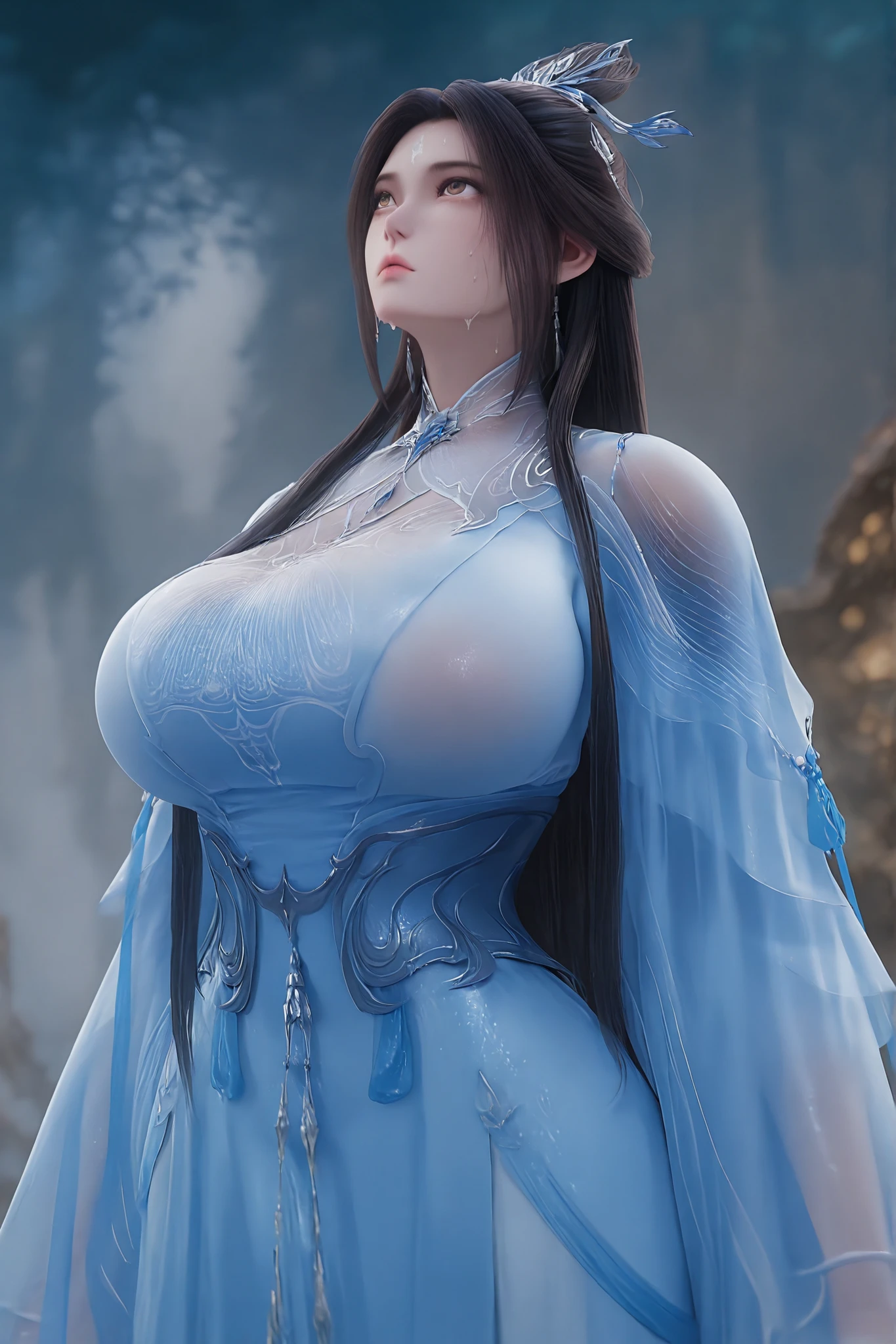 antiquity,Female Warrior,Mother,cartoon,comics,Big Breasts Big Butts,Hanfu,薄薄的Hanfu,8k,high quality,Exposed,Fascination,Looking up,Fine,Sweat,Conceal,Lu Xueqi,Obscene Female Beautiful Breasts,Obscene Fat Breasts,Ultrafast,Good quality,Excellent quality , movie in the face ,Milk dripping on chest