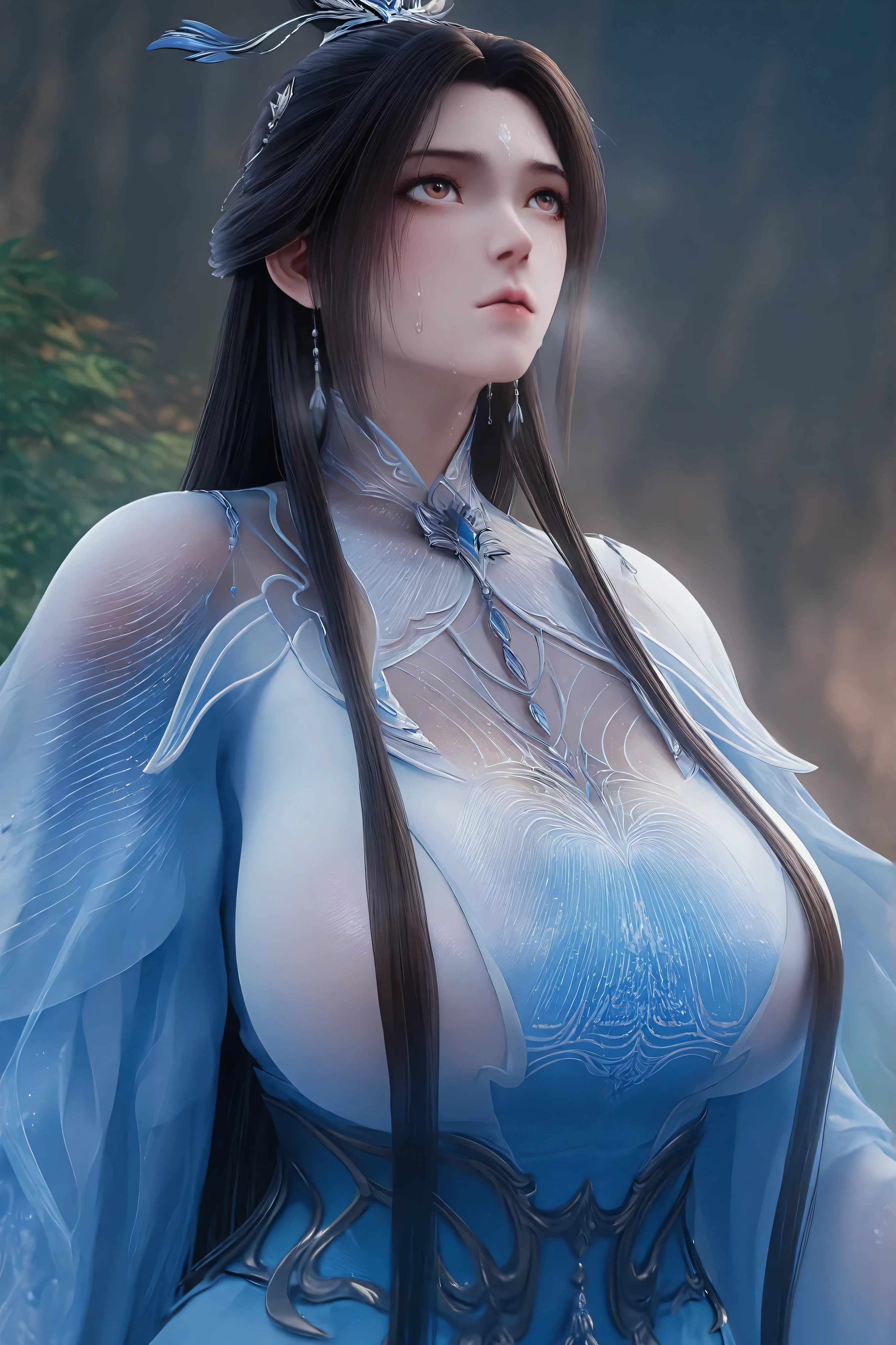 antiquity,Female Warrior,Mother,cartoon,comics,Big Breasts Big Butts,Hanfu,薄薄的Hanfu,8k,high quality,Exposed,Fascination,Looking up,exquisite facial features,Fine,Sweat,Conceal,Lu Xueqi,Obscene Female Beautiful Breasts,Obscene Fat Breasts,Ultrafast,Good quality,Excellent quality