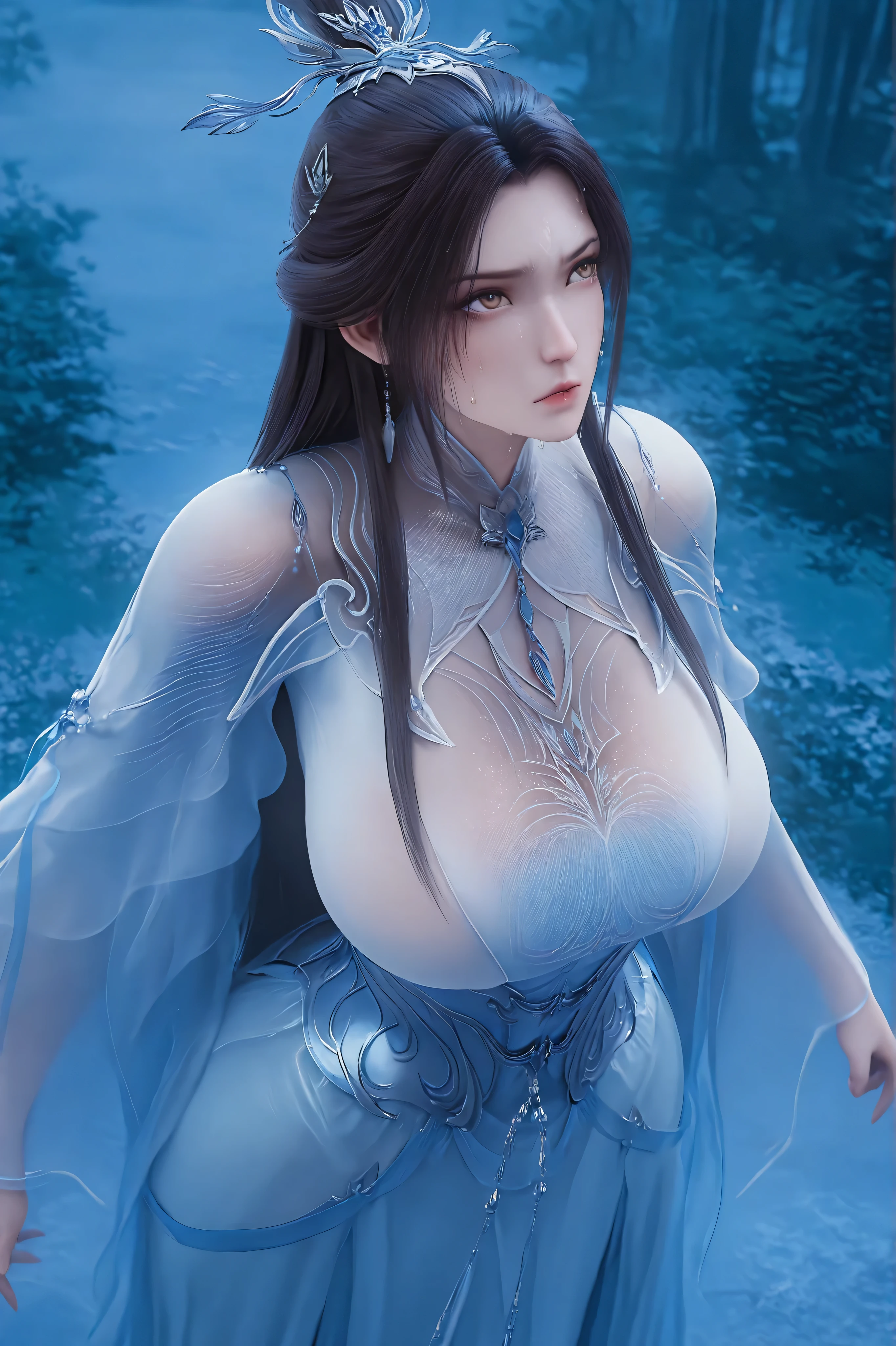 antiquity,Immortal Cultivation,Mother,cartoon,comics,Big Breasts Big Butts,Open Corset ,Thin Hanfu,8k,high quality,Exposed,Fascination,Looking up,exquisite facial features,Fine,Sweat,Conceal,Lu Xueqi,Obscene Female Beautiful Breasts,Obscene Fat Breasts,Good quality,Excellent quality